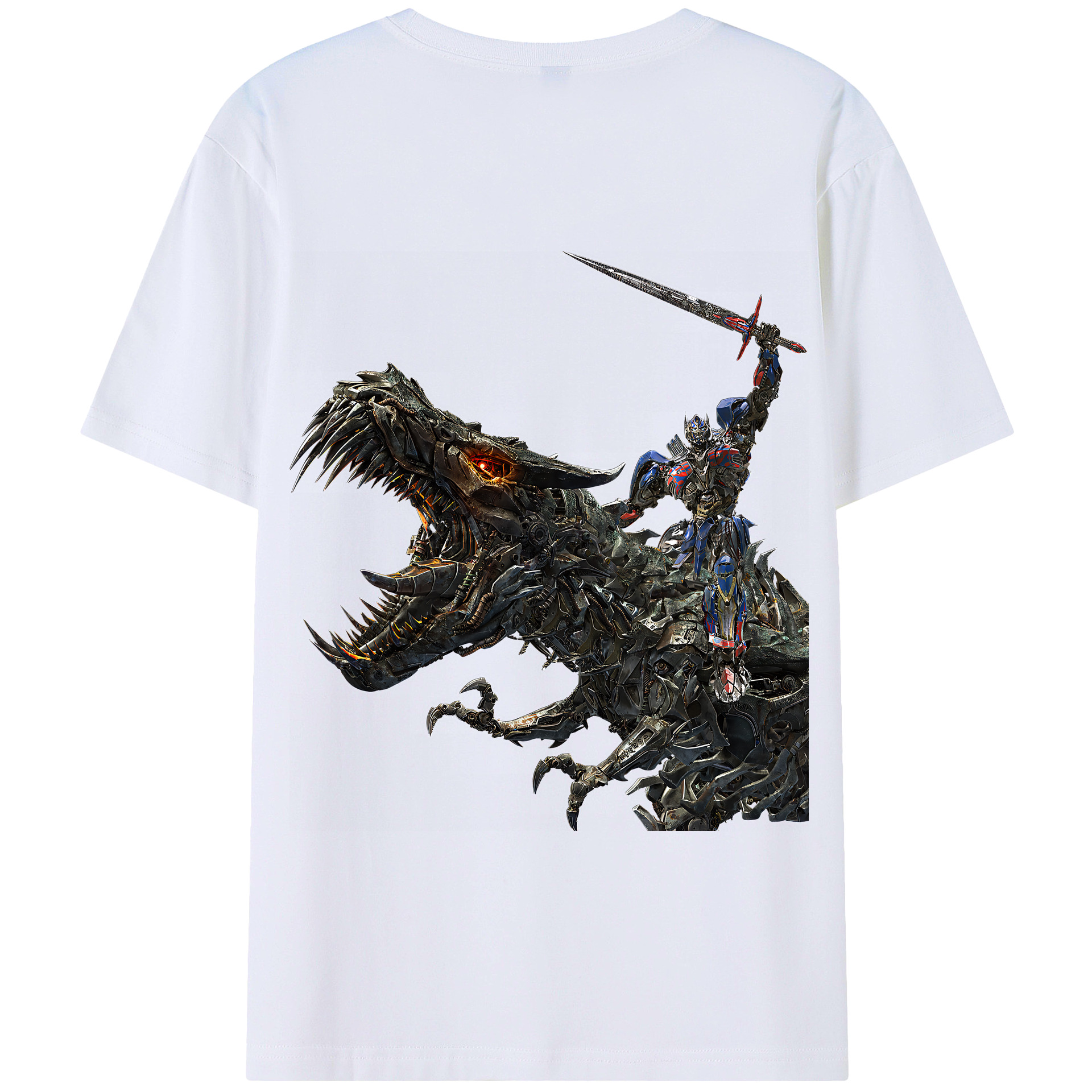 （画像用） Transformers トランスフォーマー 綿100％半袖Tシャツ（背面プリント）