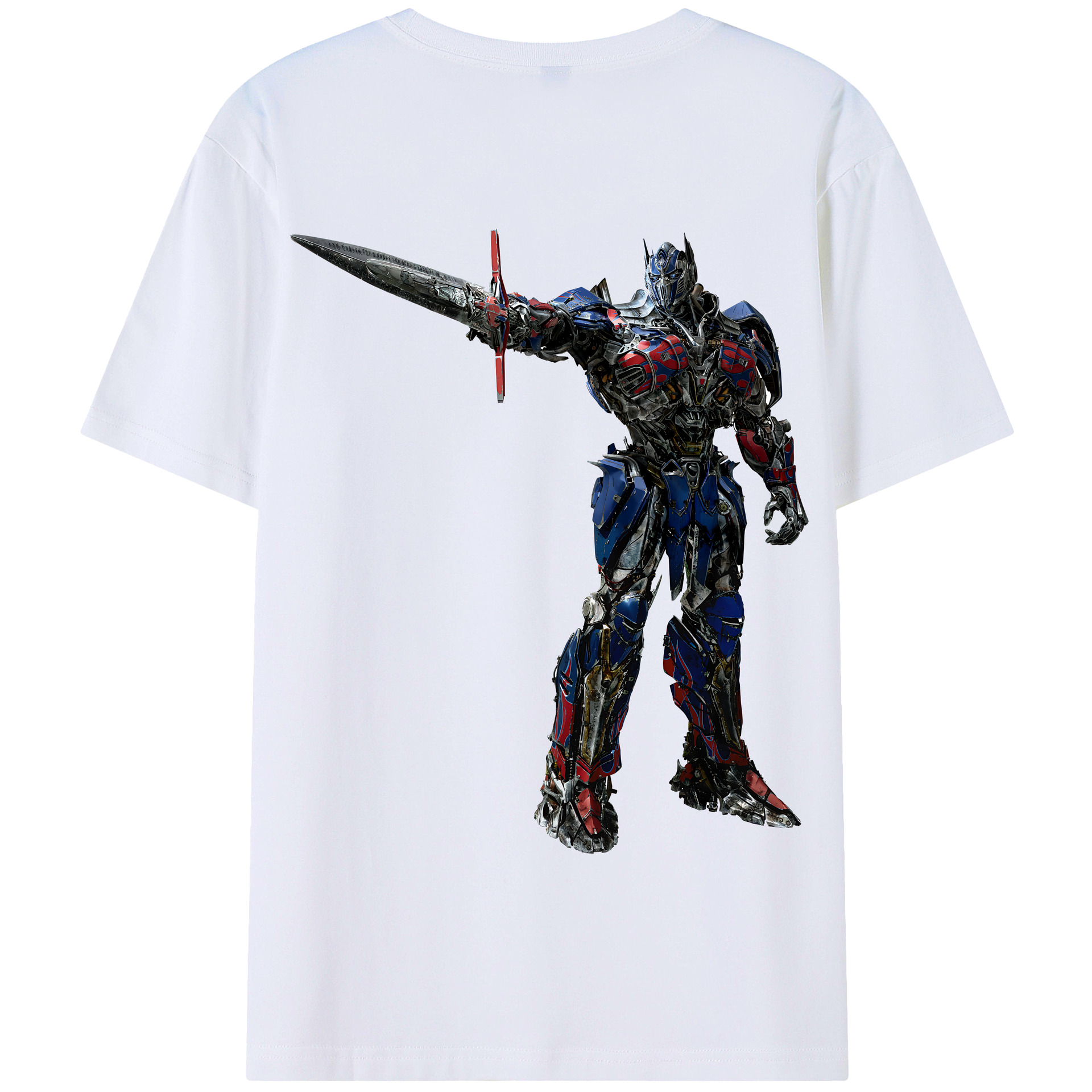 （画像用） Transformers トランスフォーマー 綿100％半袖Tシャツ（背面プリント）