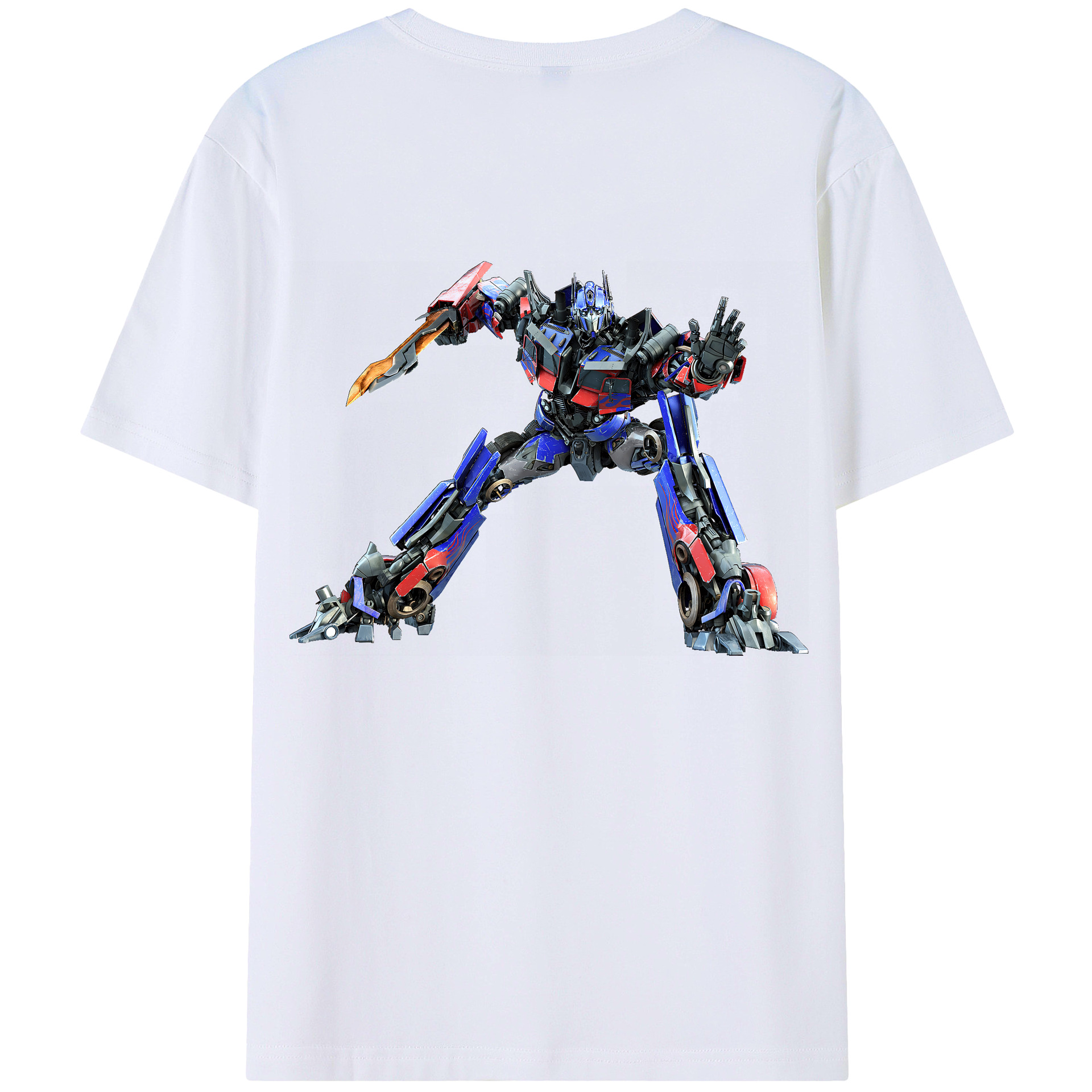 （画像用） Transformers トランスフォーマー 綿100％半袖Tシャツ（背面プリント）