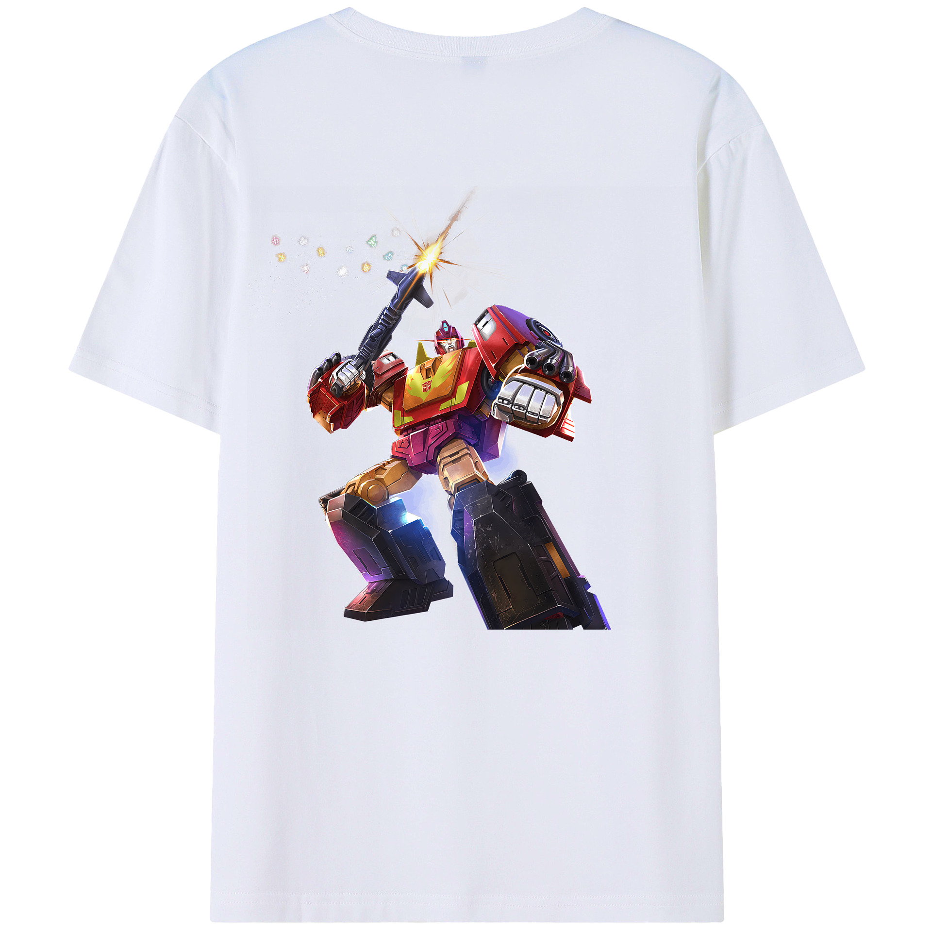 （画像用） Transformers トランスフォーマー 綿100％半袖Tシャツ（背面プリント）