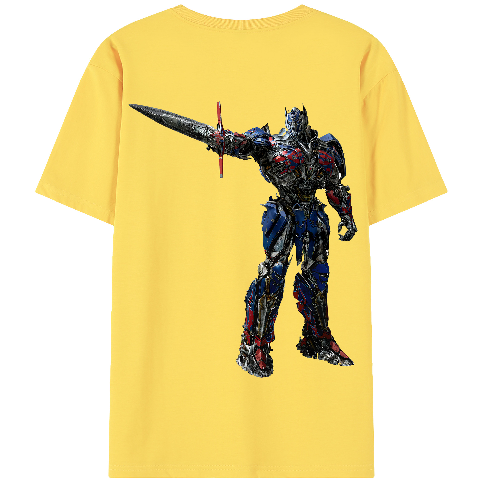 （画像用） Transformers トランスフォーマー 綿100％半袖Tシャツ（背面プリント）