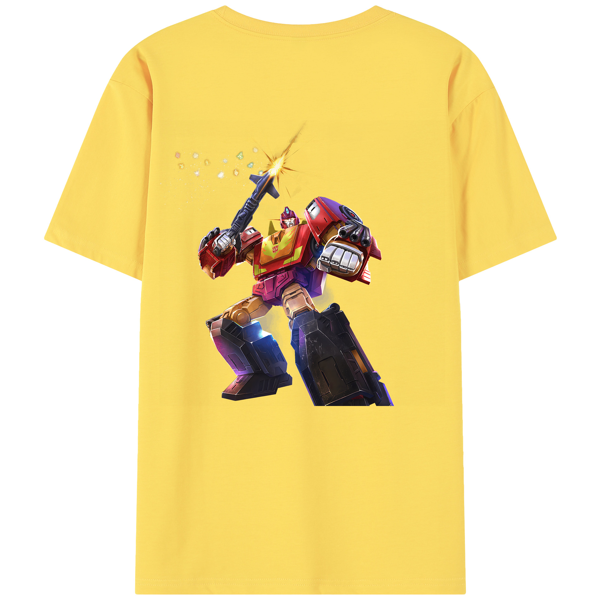 （画像用） Transformers トランスフォーマー 綿100％半袖Tシャツ（背面プリント）