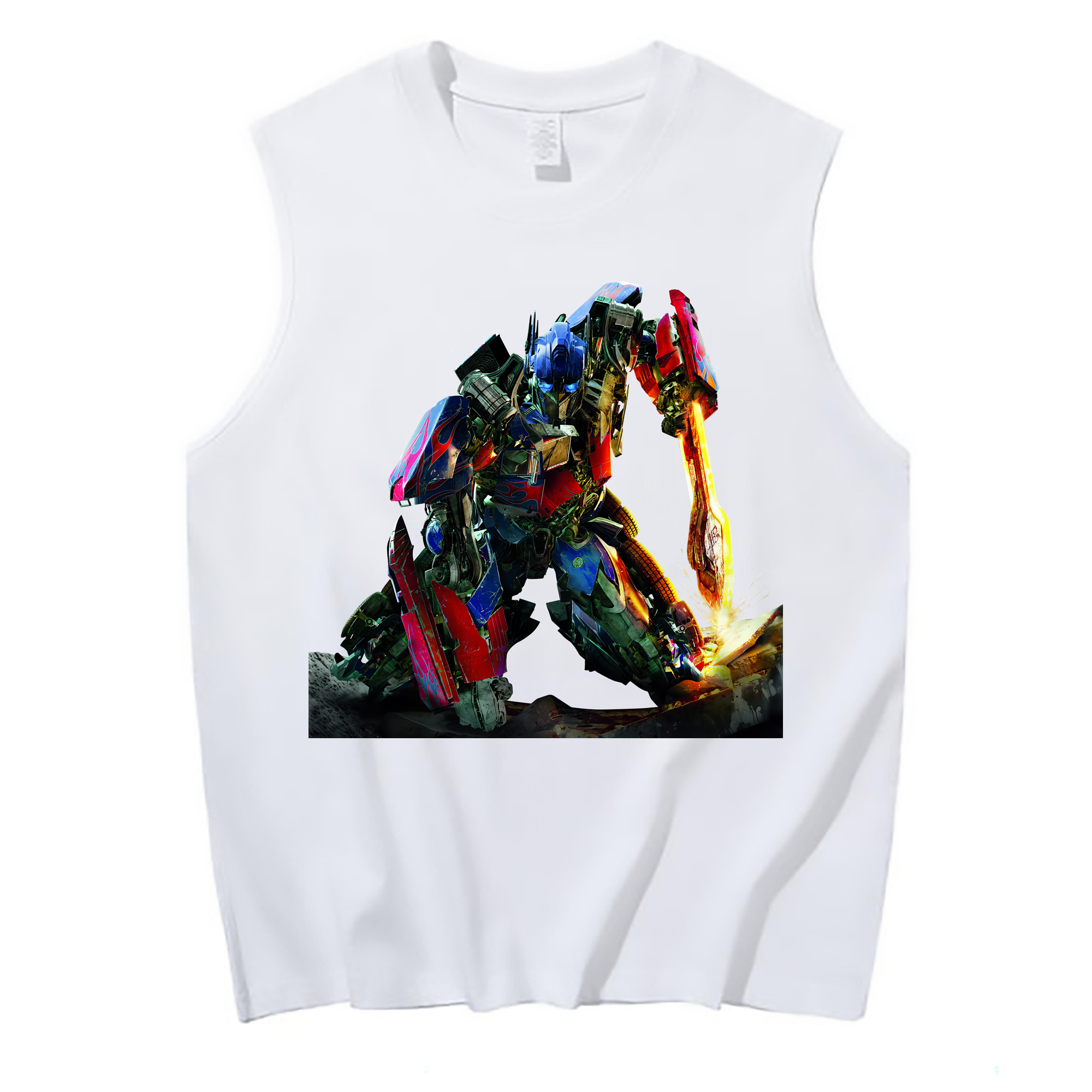 （画像用） Transformers トランスフォーマー コットン100％タンクトップ（フロントプリント）