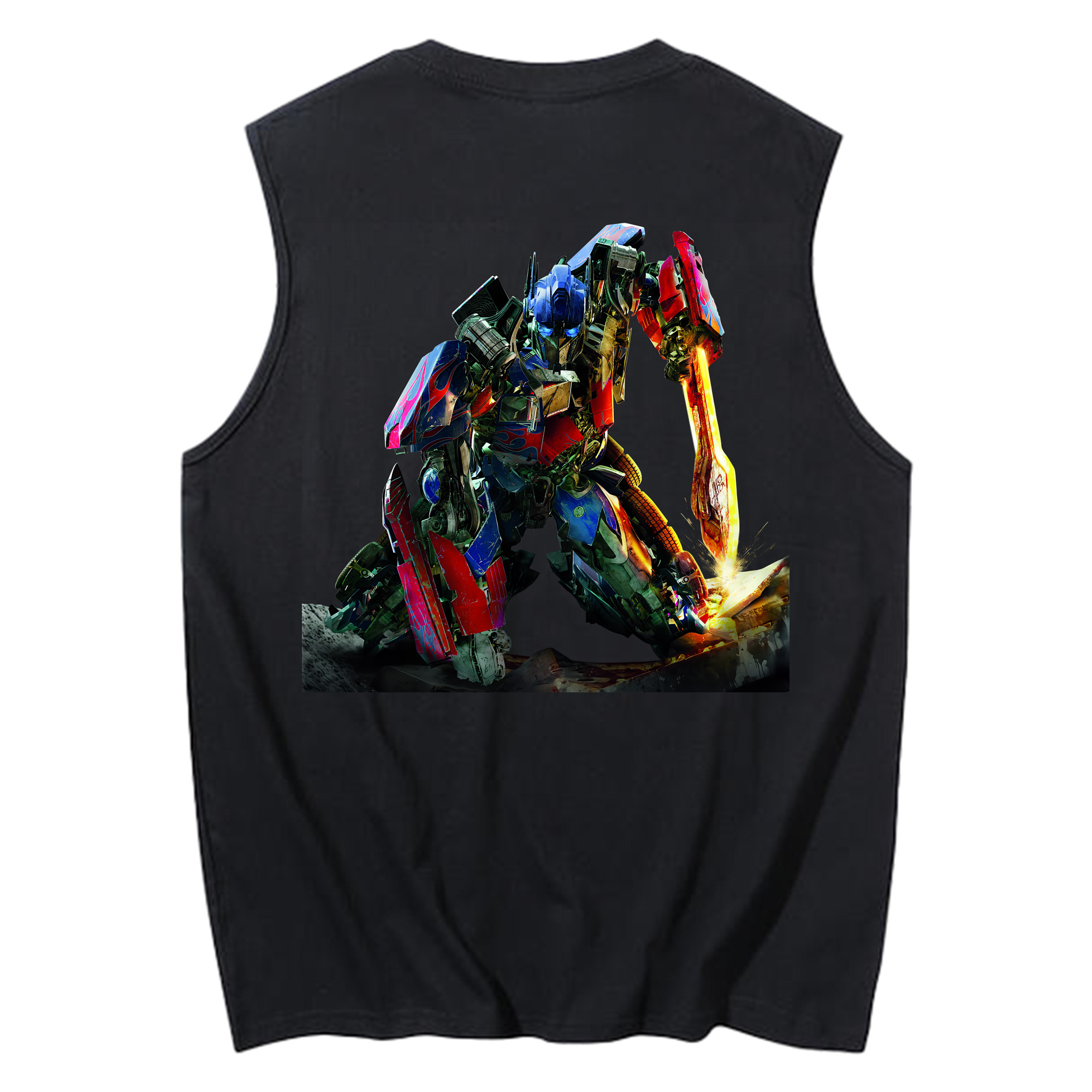 （画像用） Transformers トランスフォーマー コットン100％タンクトップ（背面プリント）