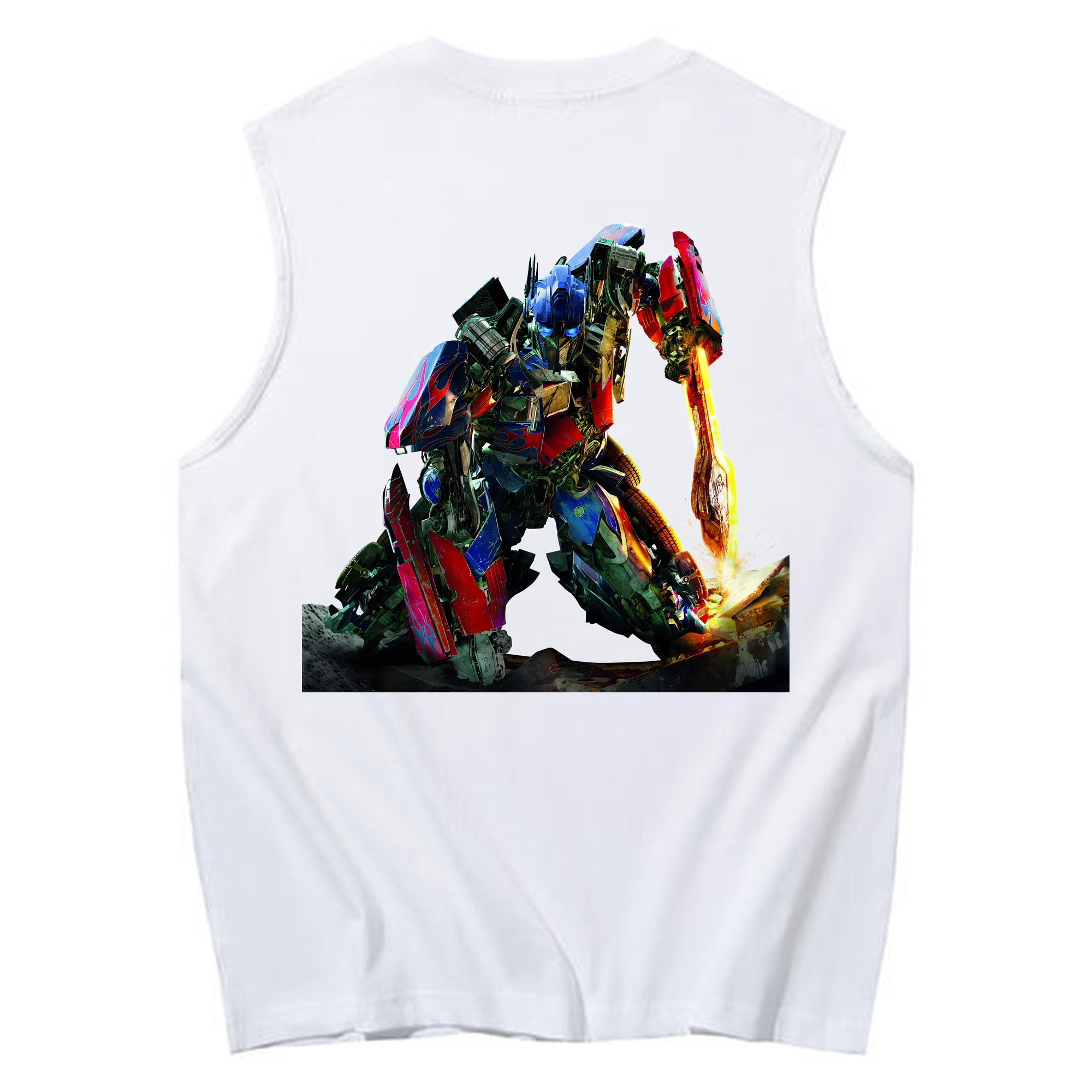 （画像用） Transformers トランスフォーマー コットン100％タンクトップ（背面プリント）