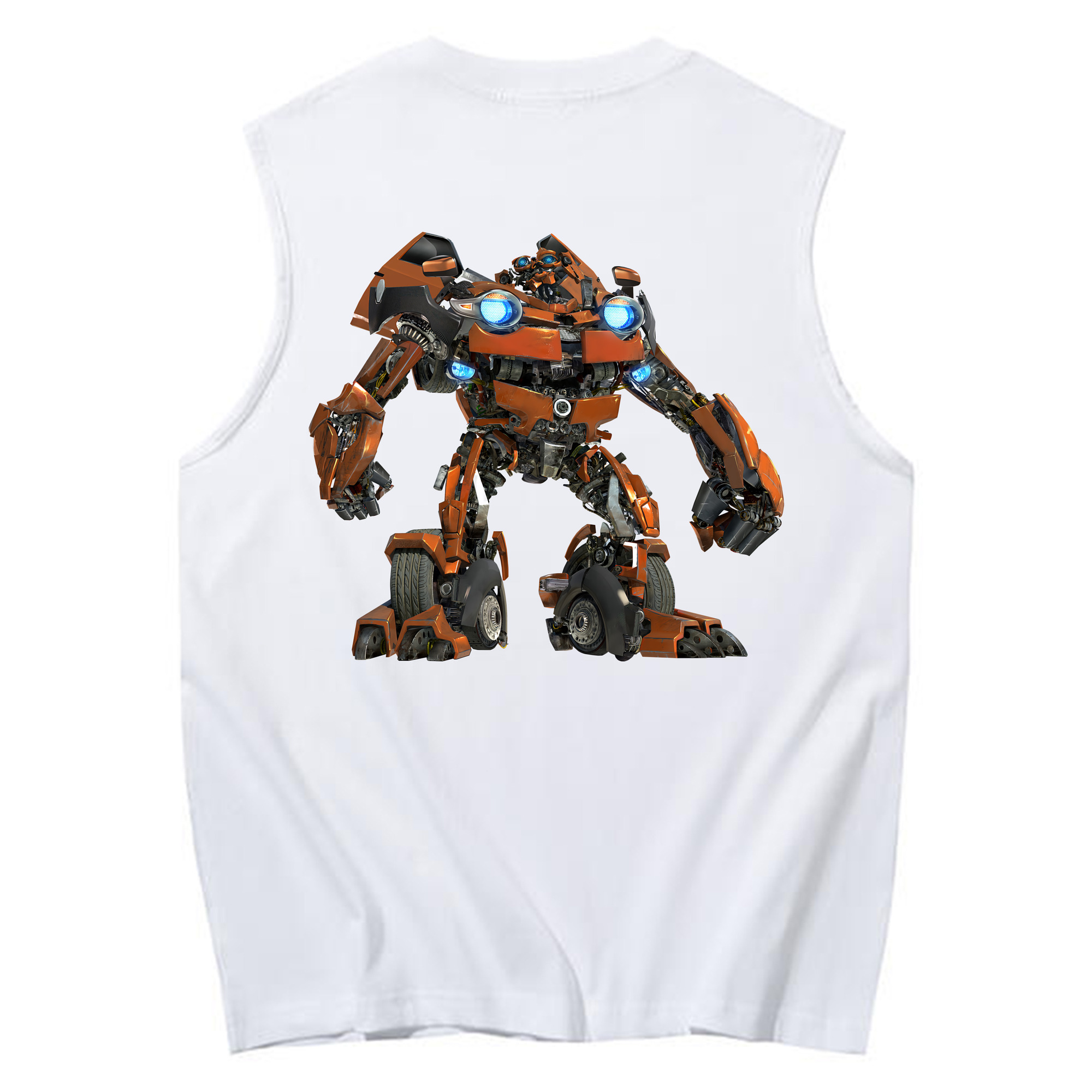 （画像用） Transformers トランスフォーマー コットン100％タンクトップ（背面プリント）
