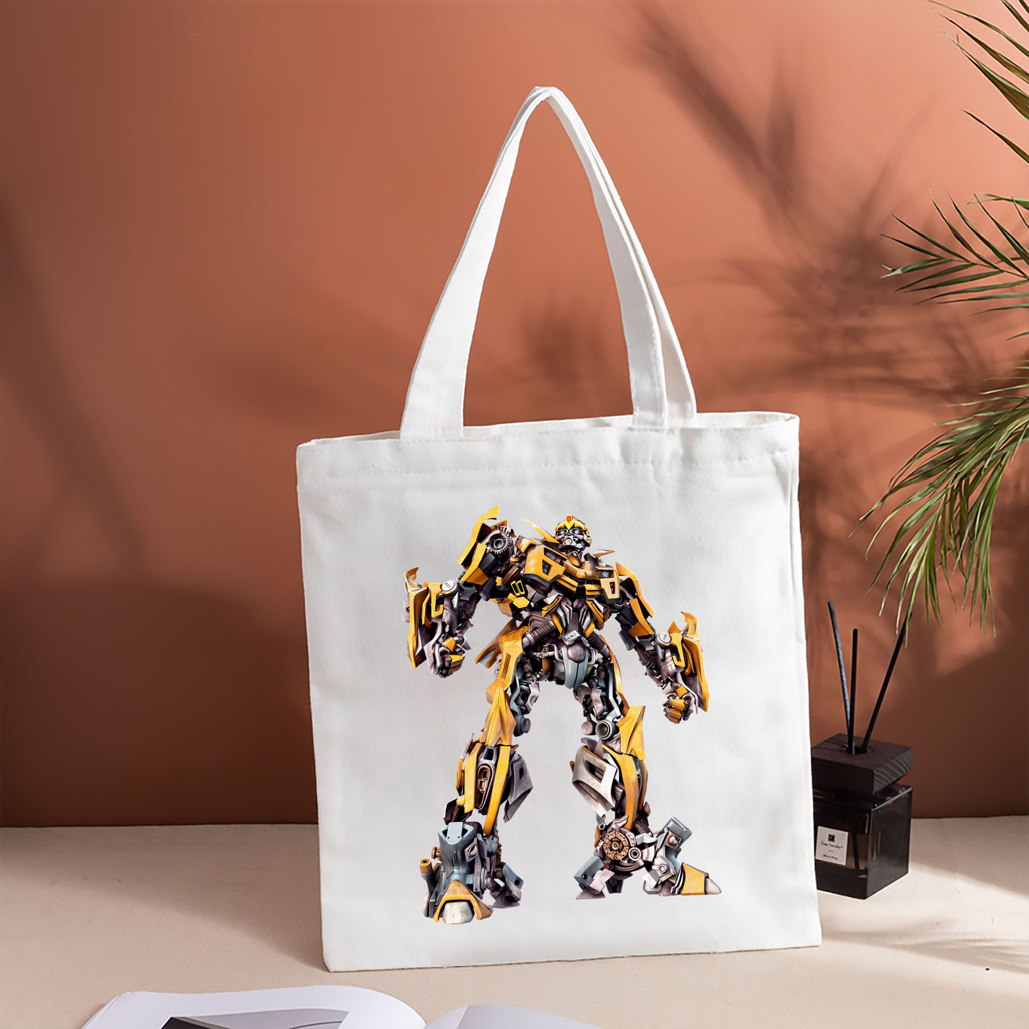 Transformers トランスフォーマー 縦型キャンバス生地手提げバッグ　トートバッグ