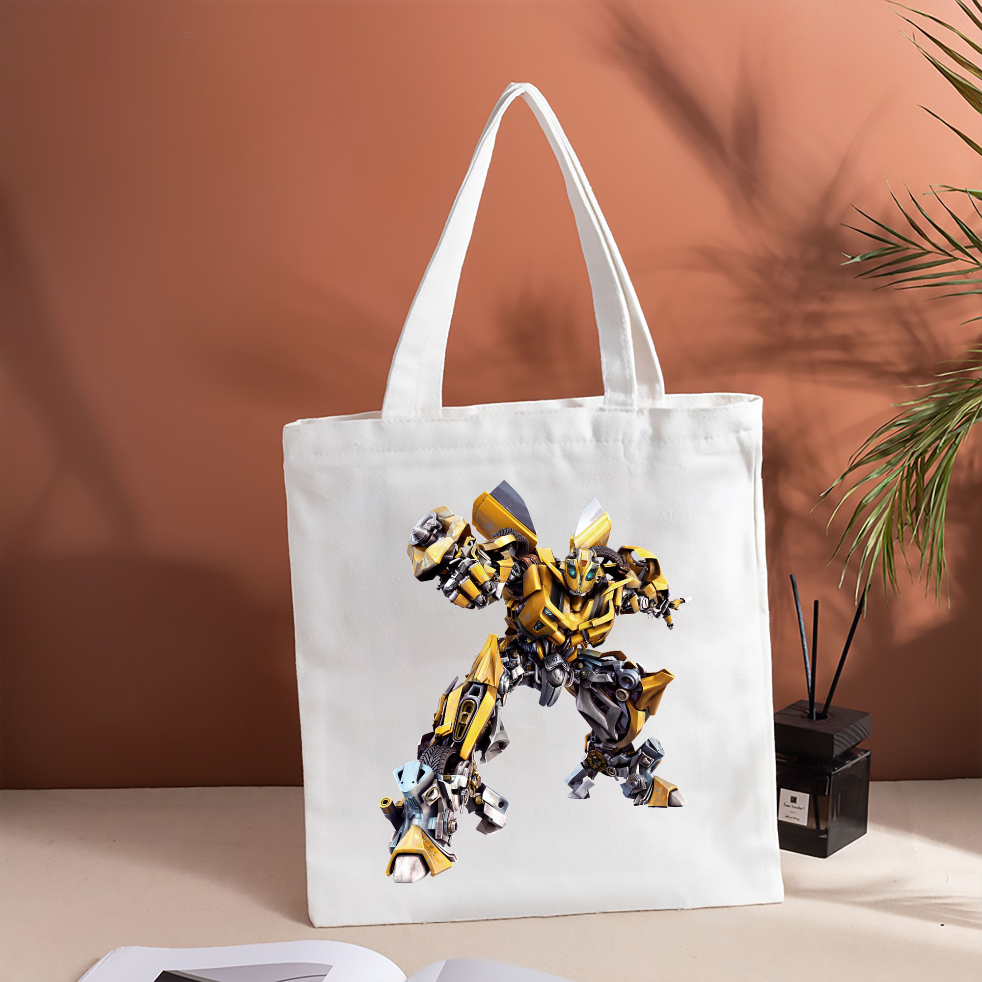 Transformers トランスフォーマー 縦型キャンバス生地手提げバッグ　トートバッグ