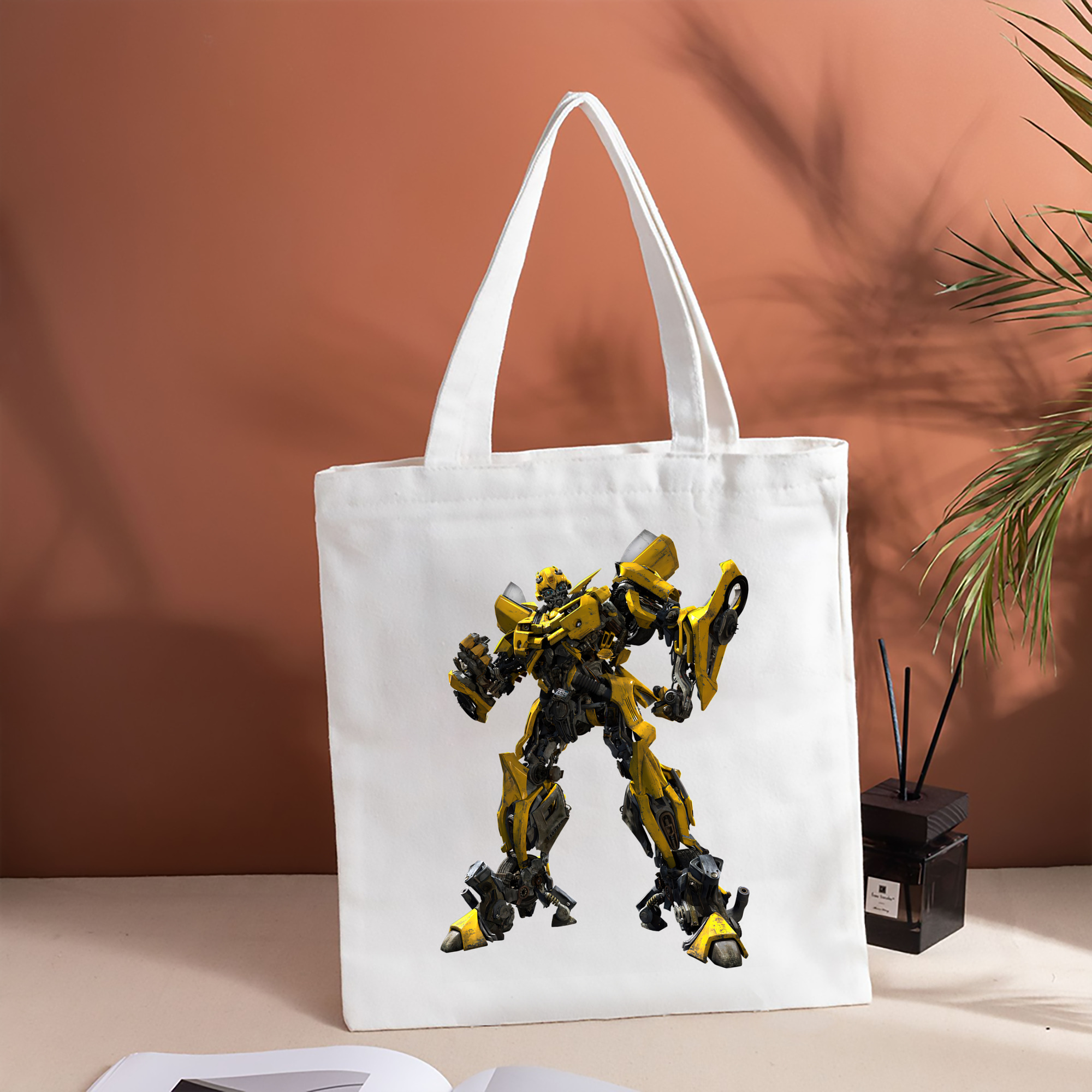 Transformers トランスフォーマー 縦型キャンバス生地手提げバッグ　トートバッグ