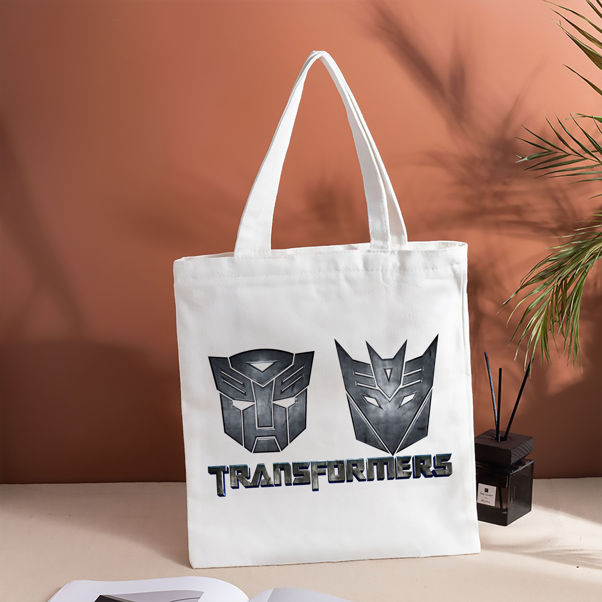 Transformers トランスフォーマー 縦型キャンバス生地手提げバッグ　トートバッグ