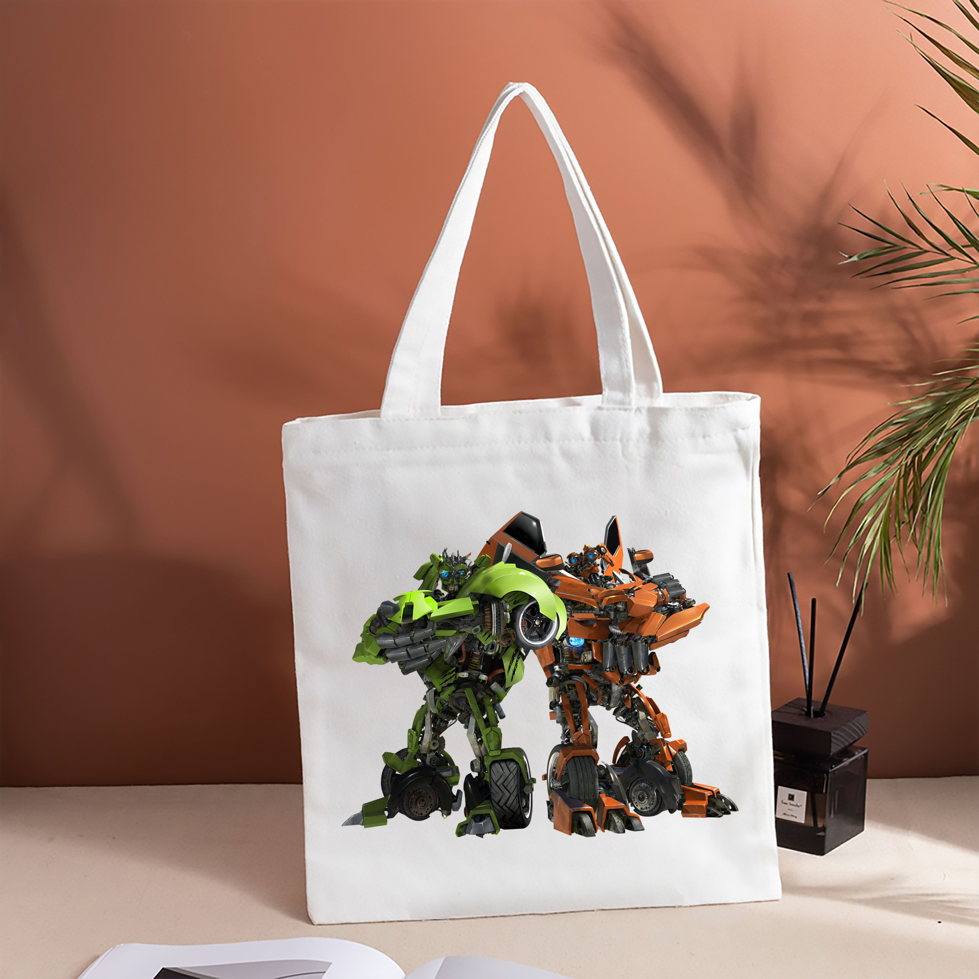 Transformers トランスフォーマー 縦型キャンバス生地手提げバッグ　トートバッグ