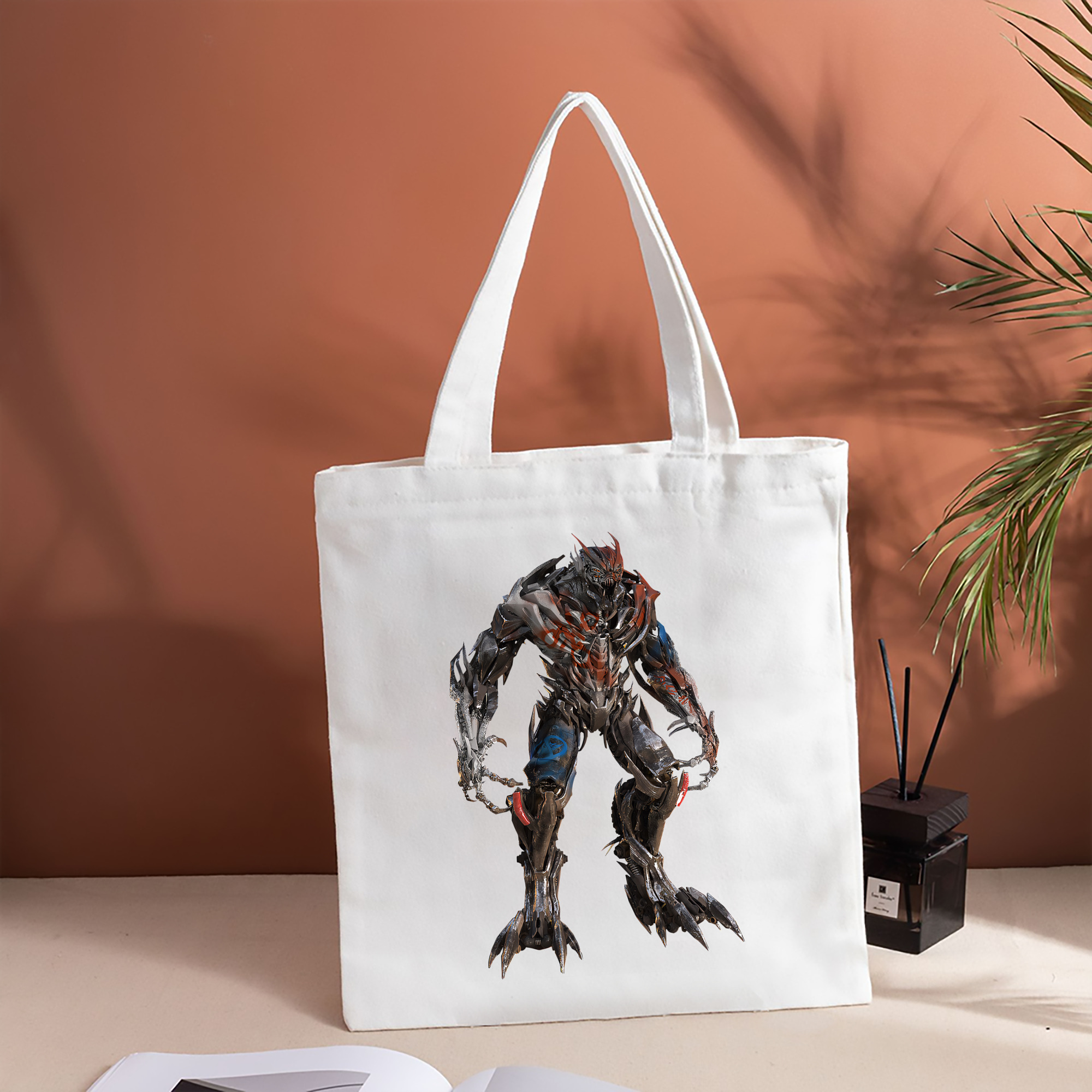 Transformers トランスフォーマー 縦型キャンバス生地手提げバッグ　トートバッグ