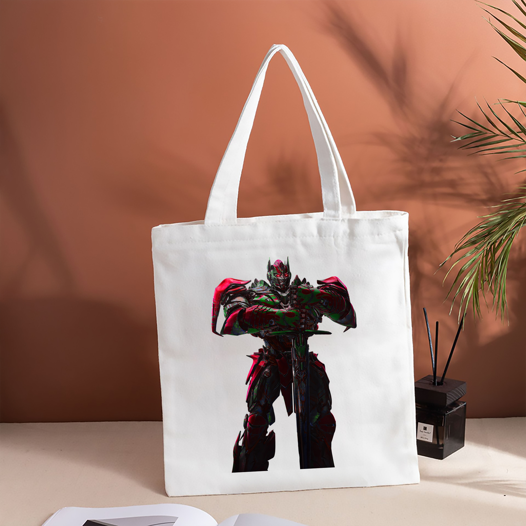 Transformers トランスフォーマー 縦型キャンバス生地手提げバッグ　トートバッグ