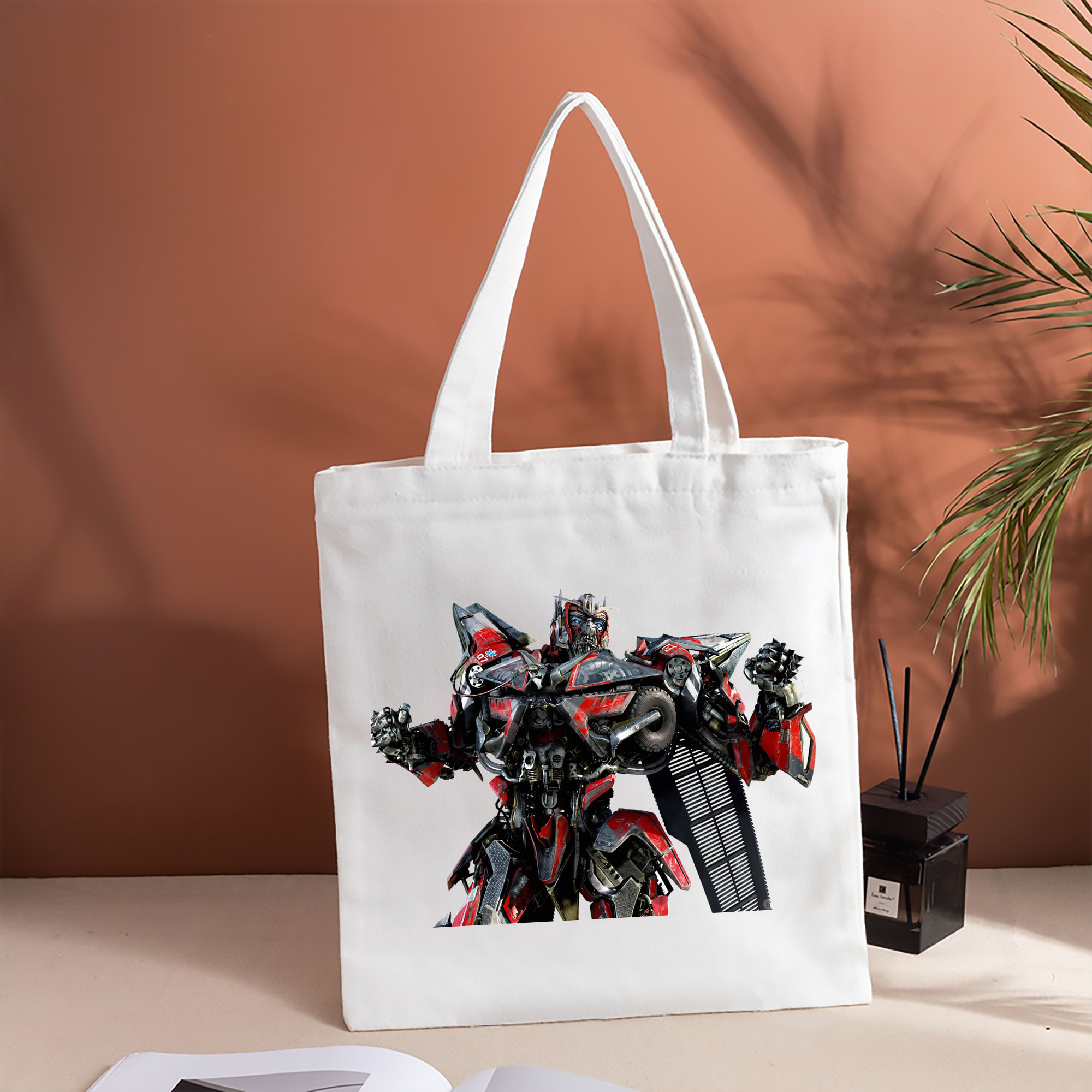 Transformers トランスフォーマー 縦型キャンバス生地手提げバッグ　トートバッグ