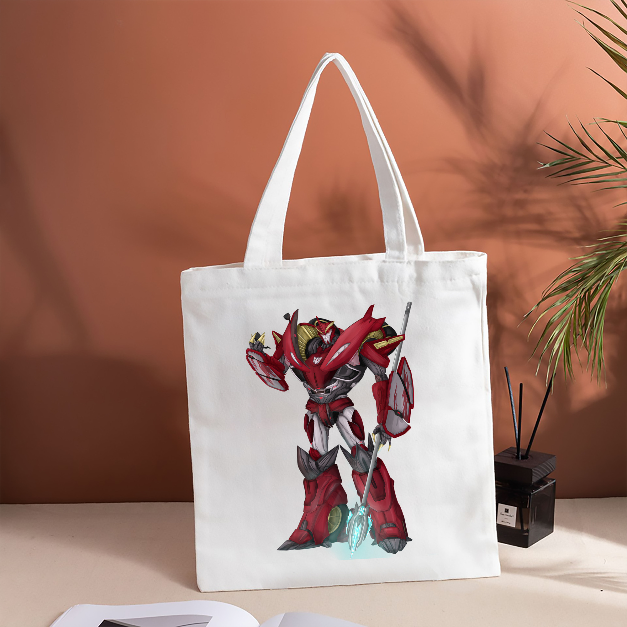 Transformers トランスフォーマー 縦型キャンバス生地手提げバッグ　トートバッグ