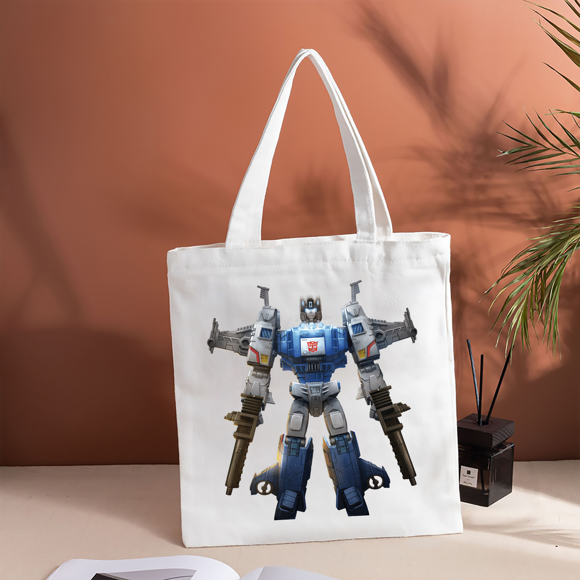 Transformers トランスフォーマー 縦型キャンバス生地手提げバッグ　トートバッグ