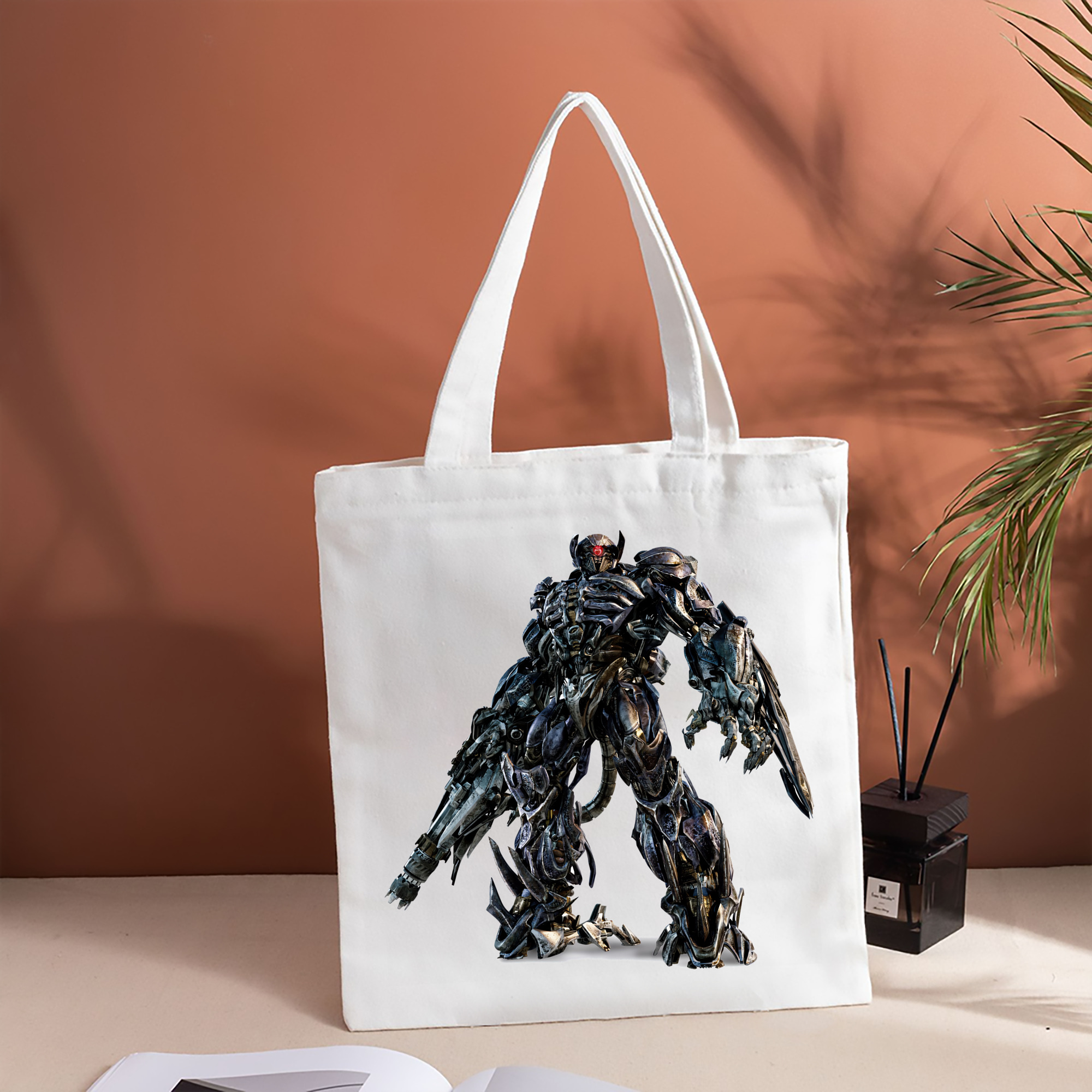 Transformers トランスフォーマー 縦型キャンバス生地手提げバッグ　トートバッグ