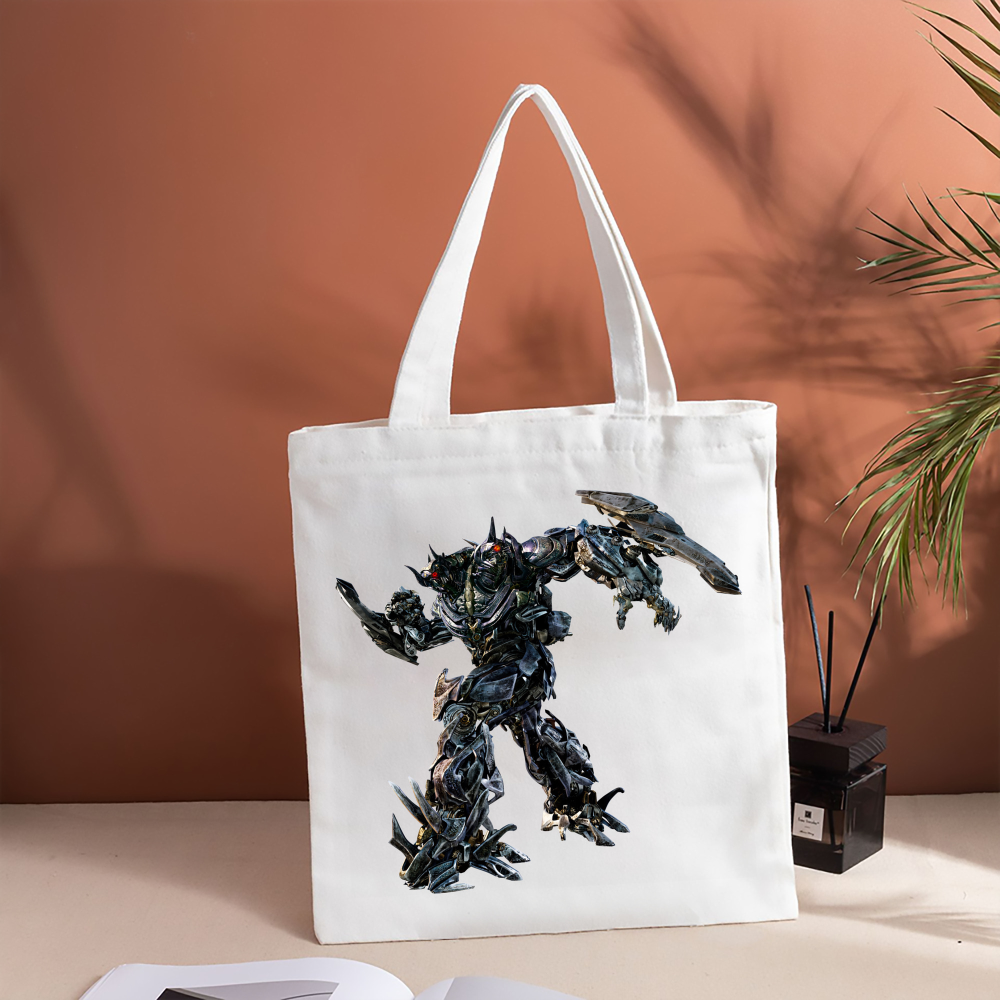 Transformers トランスフォーマー 縦型キャンバス生地手提げバッグ　トートバッグ