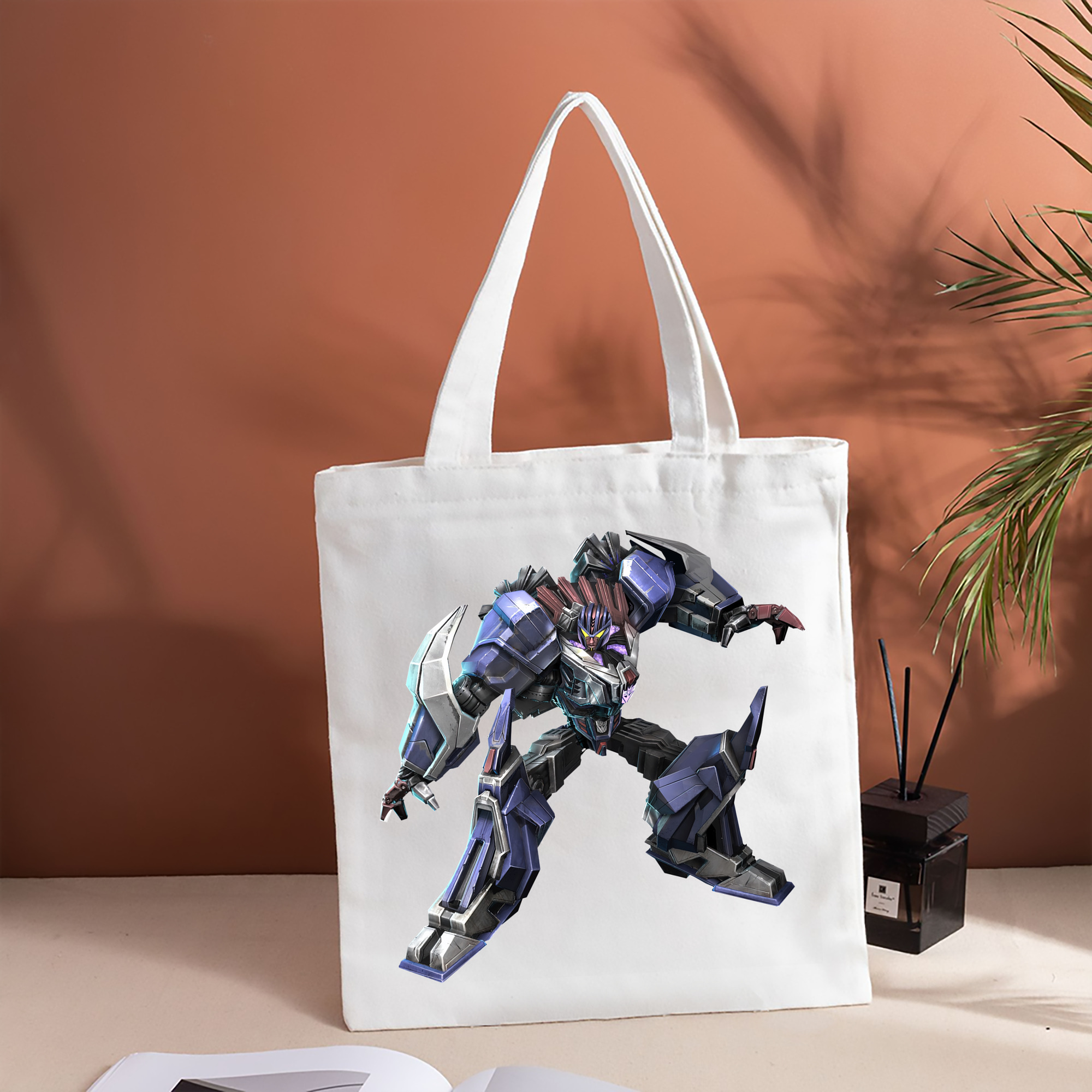 Transformers トランスフォーマー 縦型キャンバス生地手提げバッグ　トートバッグ