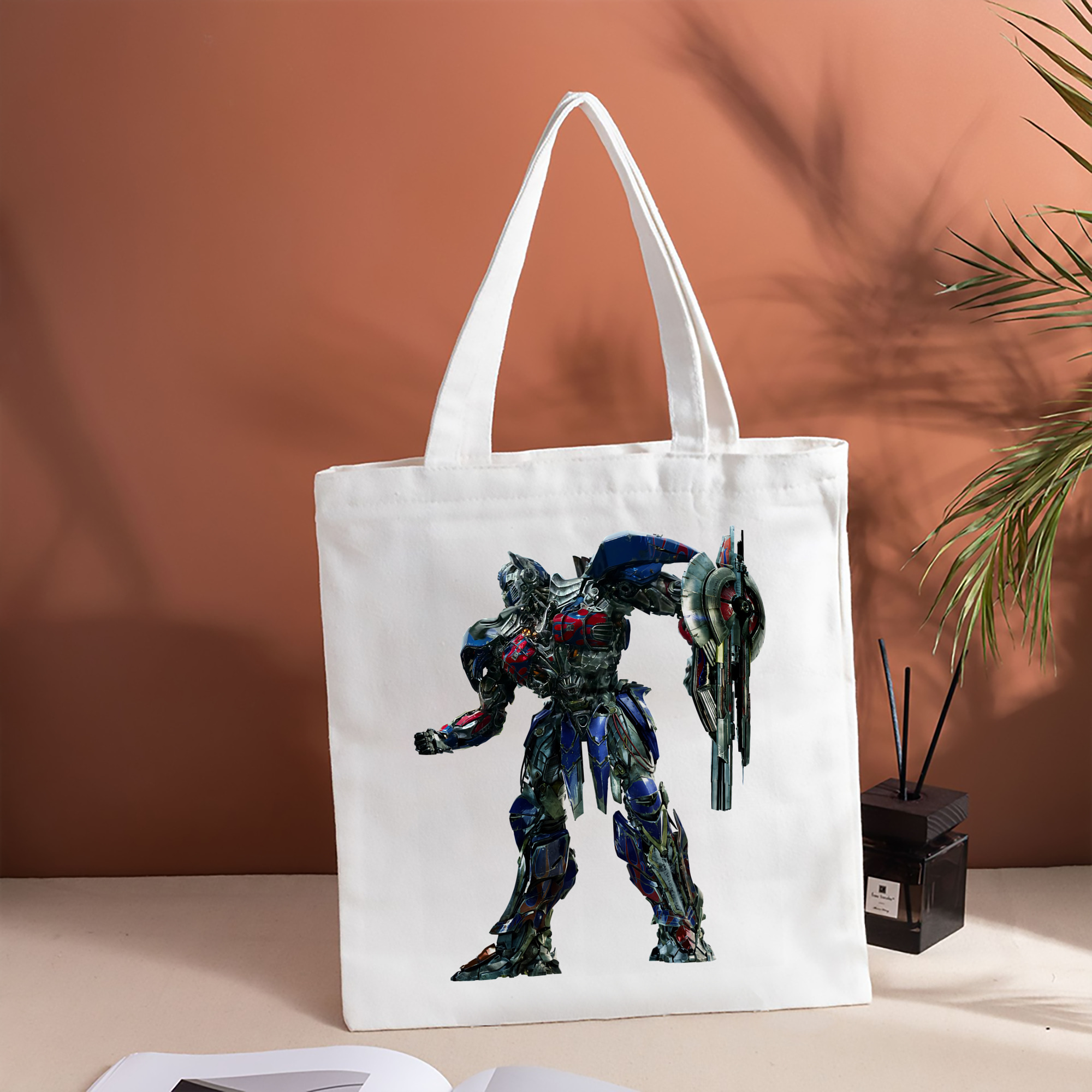 Transformers トランスフォーマー 縦型キャンバス生地手提げバッグ　トートバッグ