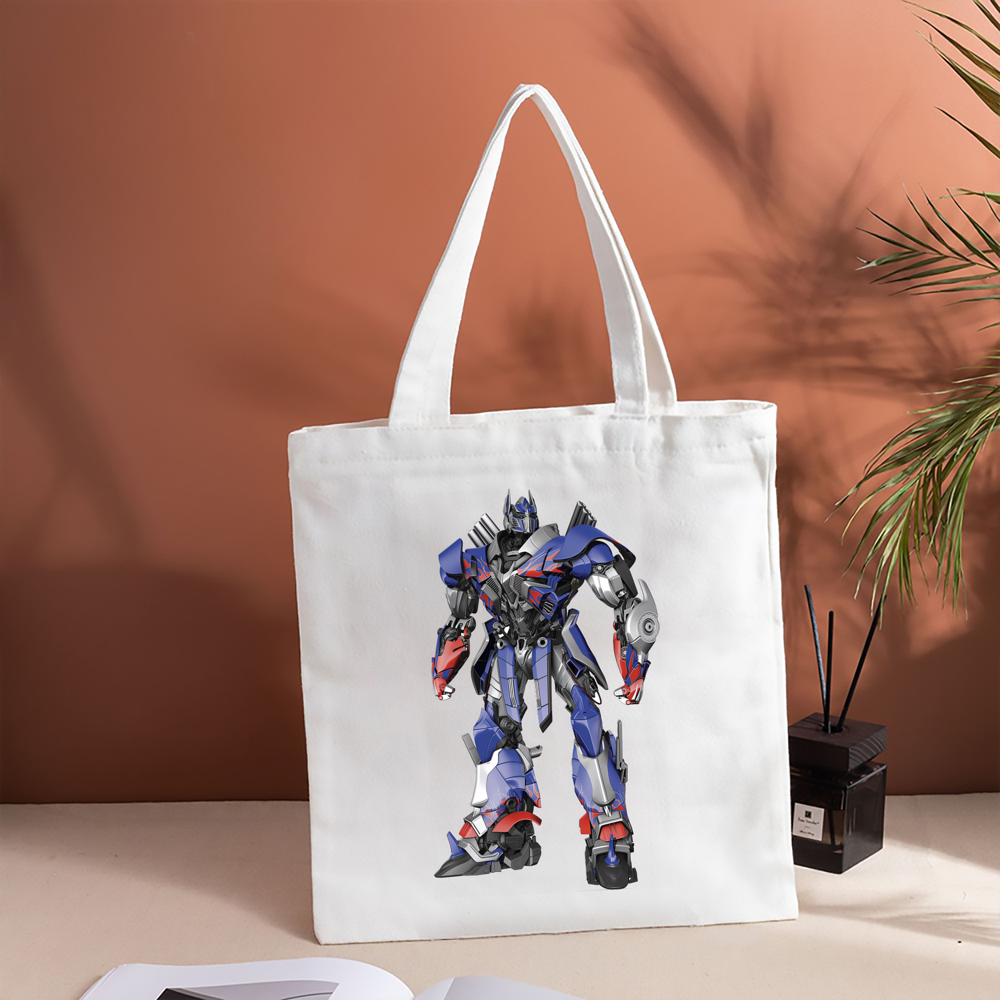 Transformers トランスフォーマー 縦型キャンバス生地手提げバッグ　トートバッグ