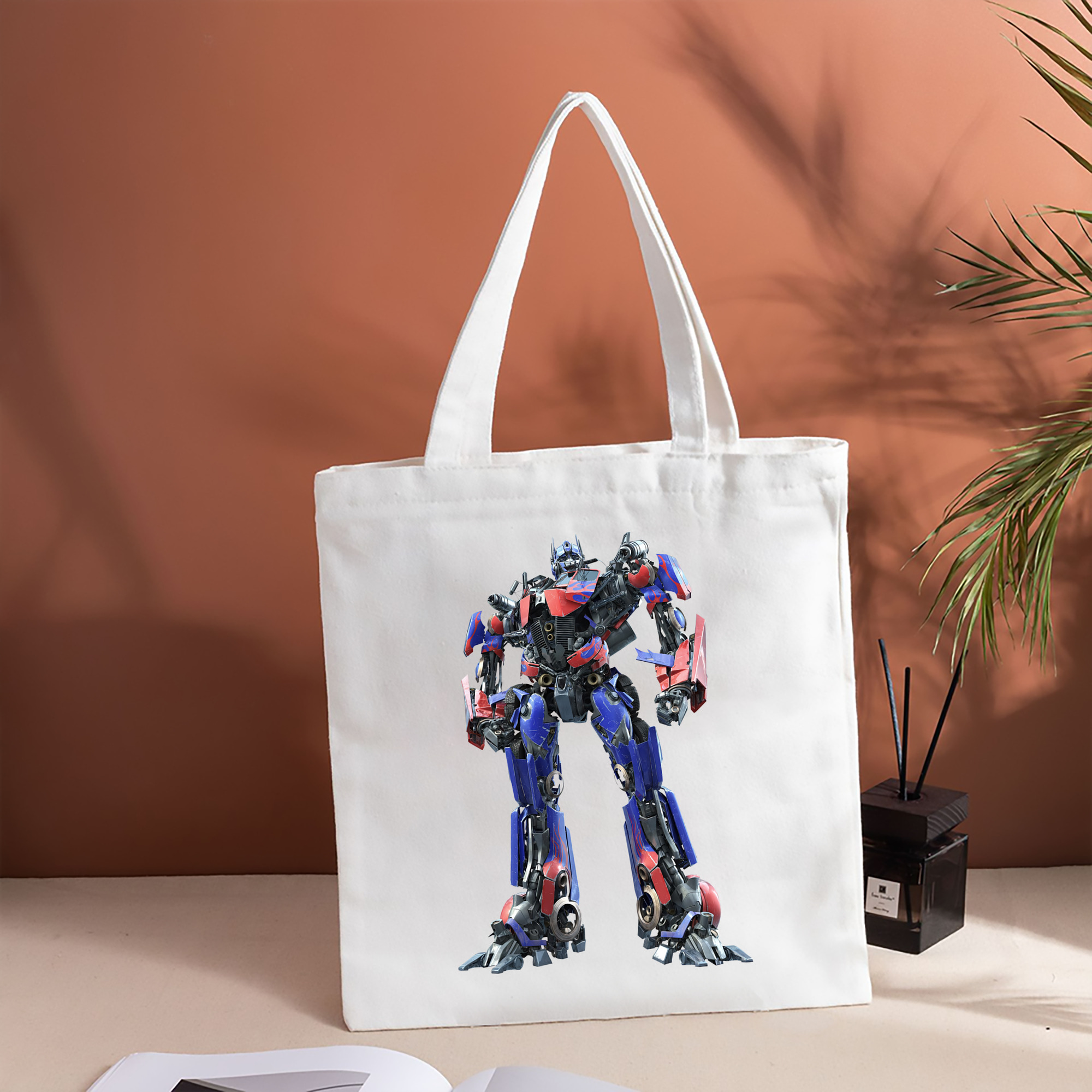 Transformers トランスフォーマー 縦型キャンバス生地手提げバッグ　トートバッグ