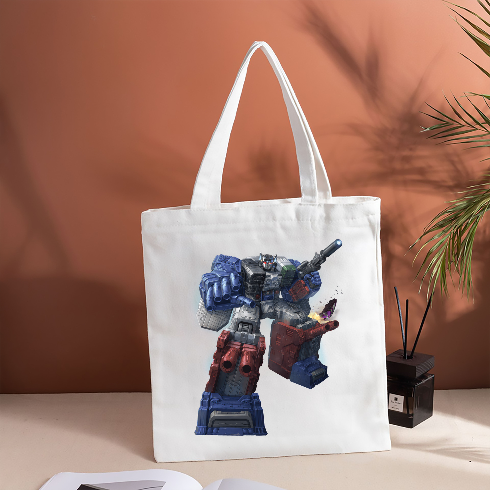 Transformers トランスフォーマー 縦型キャンバス生地手提げバッグ　トートバッグ