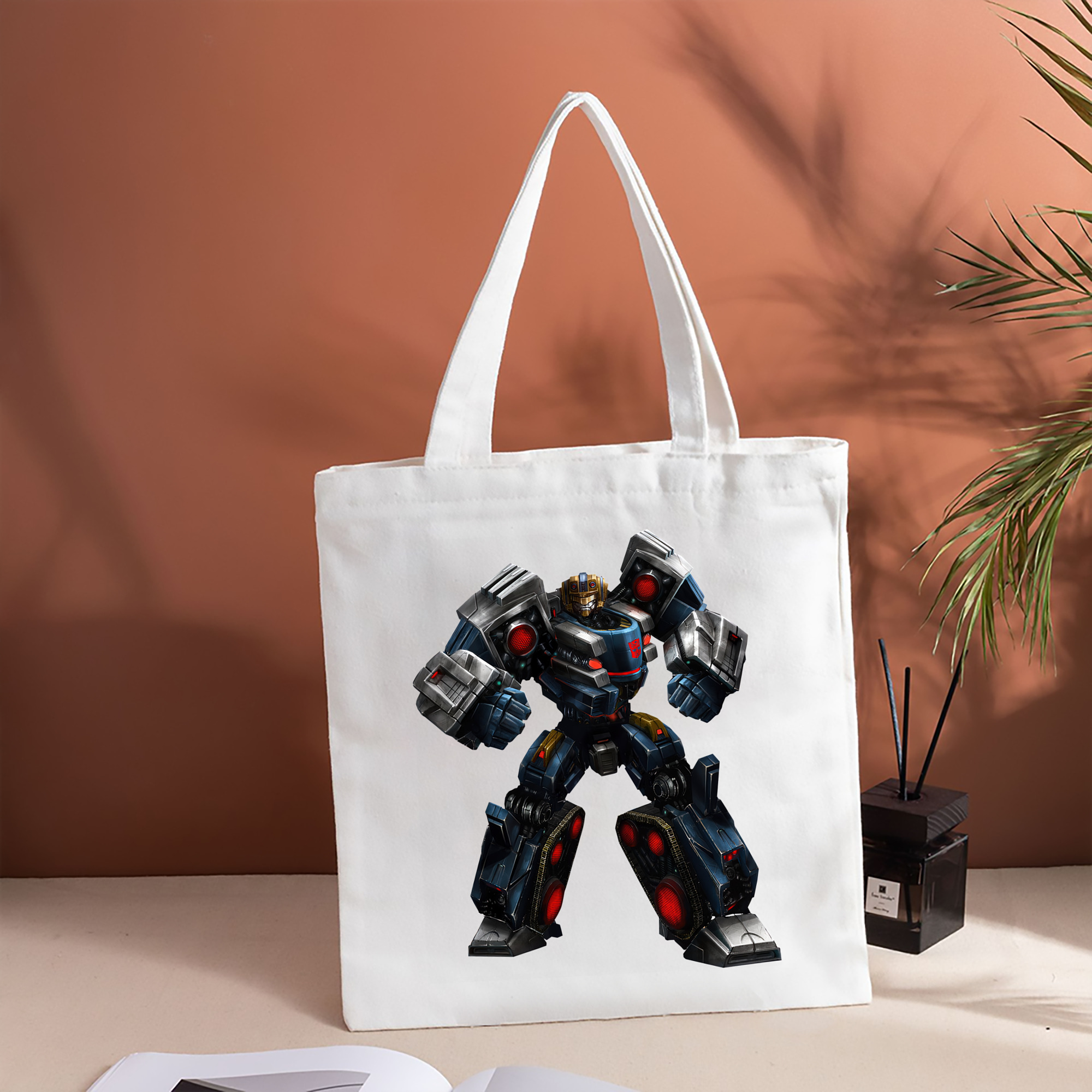 Transformers トランスフォーマー 縦型キャンバス生地手提げバッグ　トートバッグ