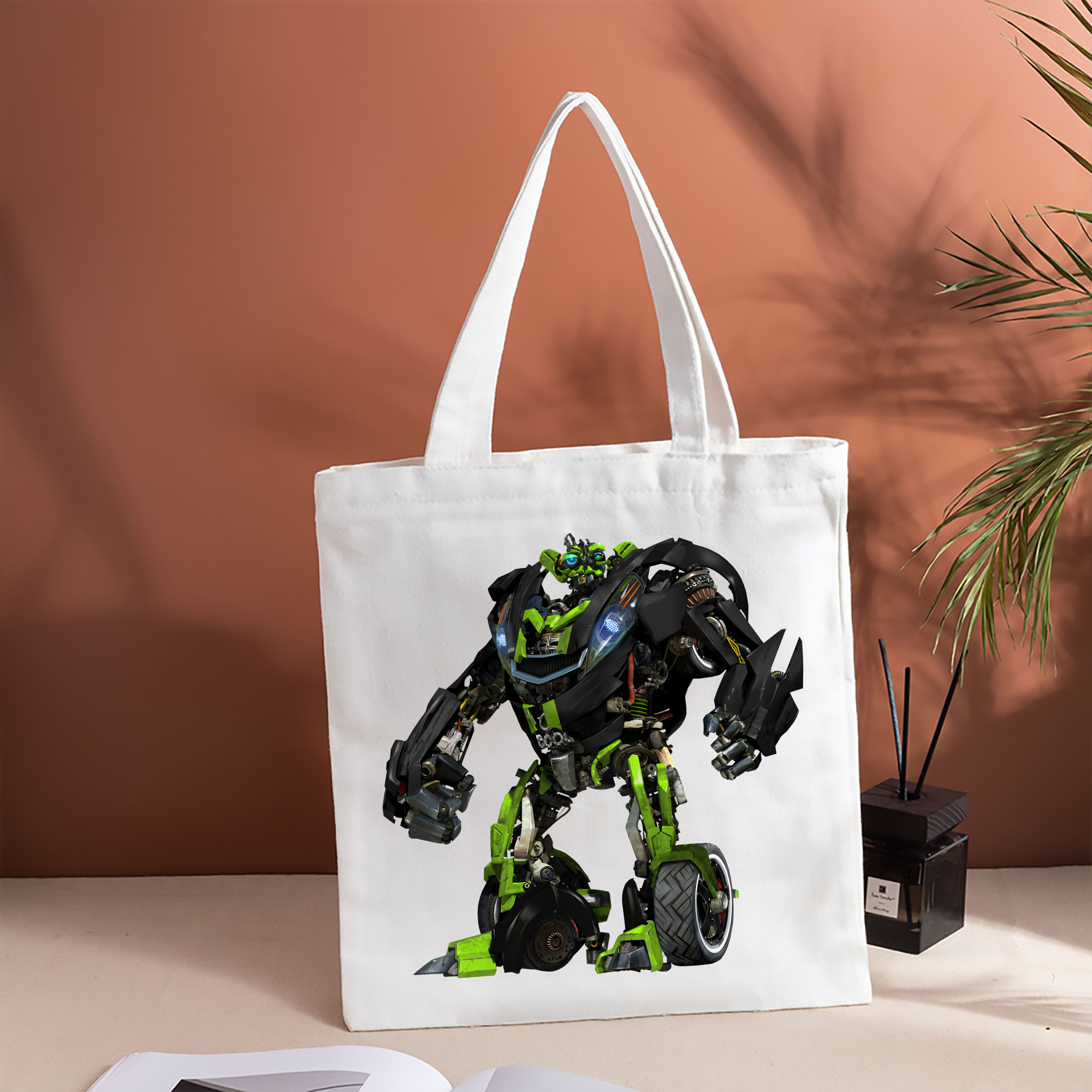 Transformers トランスフォーマー 縦型キャンバス生地手提げバッグ　トートバッグ