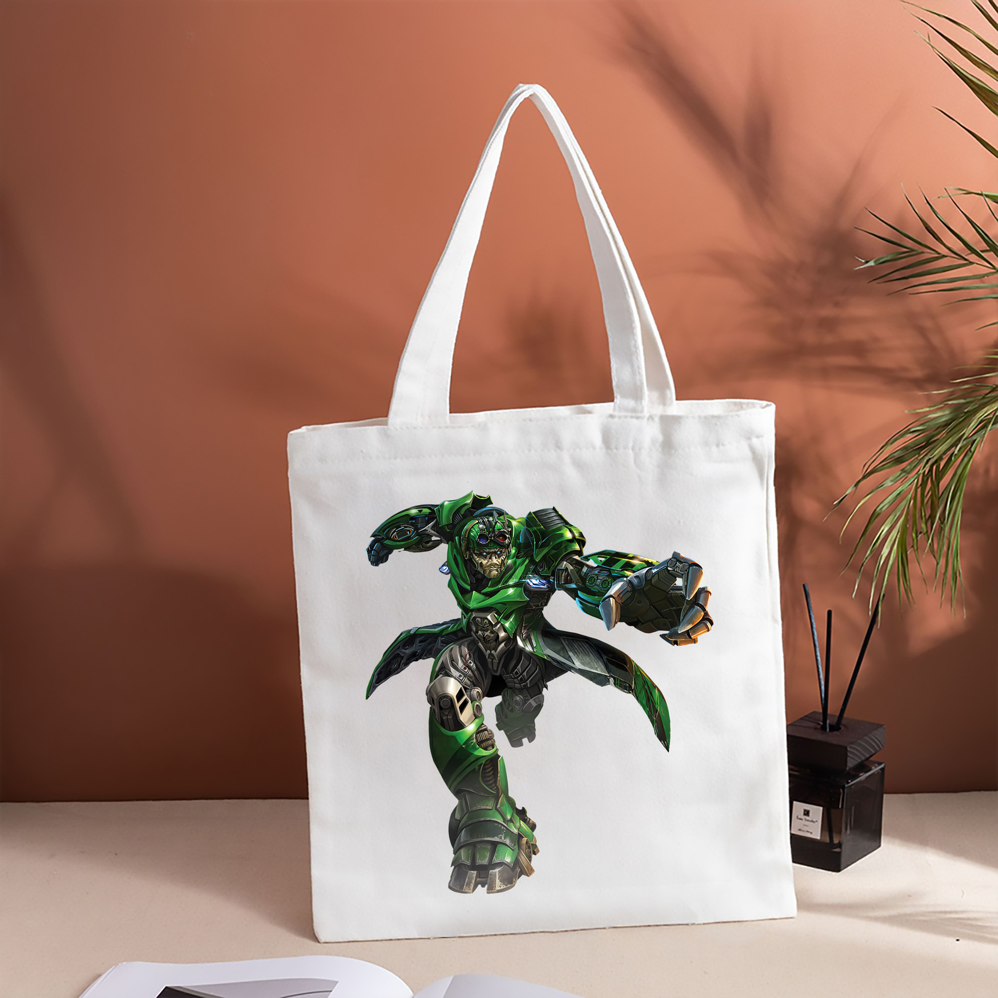 Transformers トランスフォーマー 縦型キャンバス生地手提げバッグ　トートバッグ