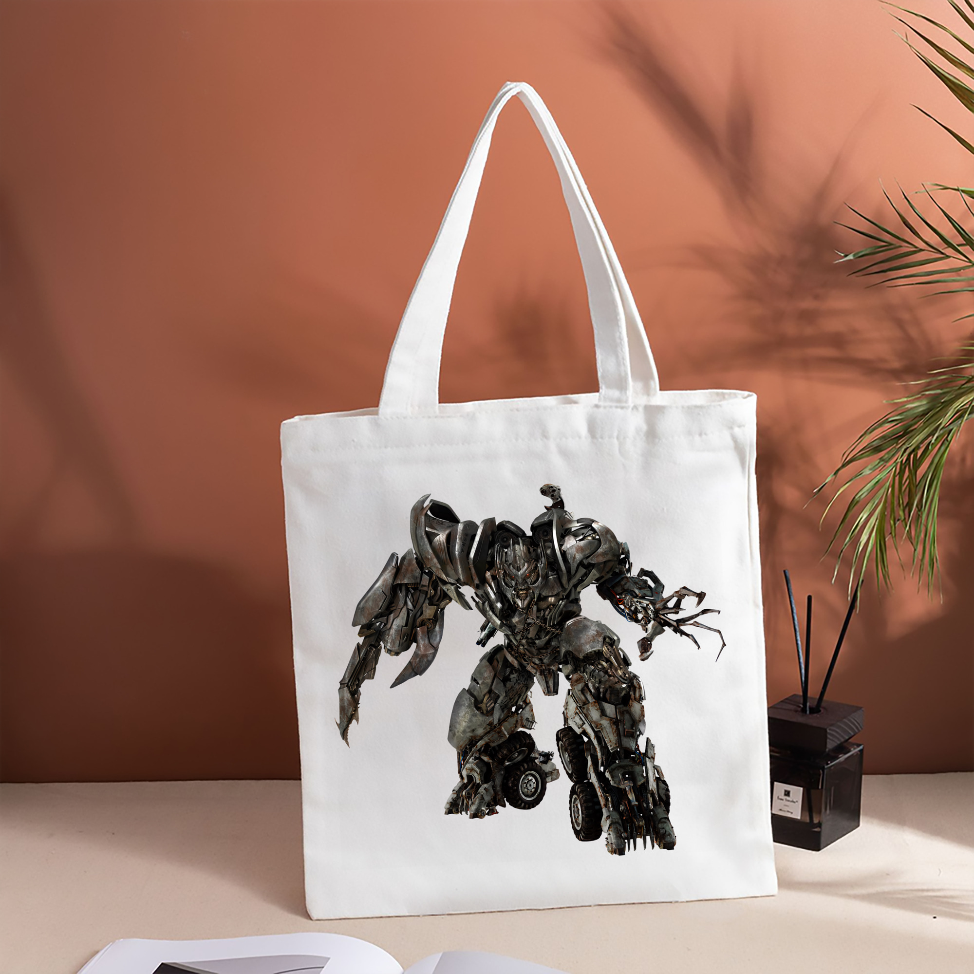 Transformers トランスフォーマー 縦型キャンバス生地手提げバッグ　トートバッグ
