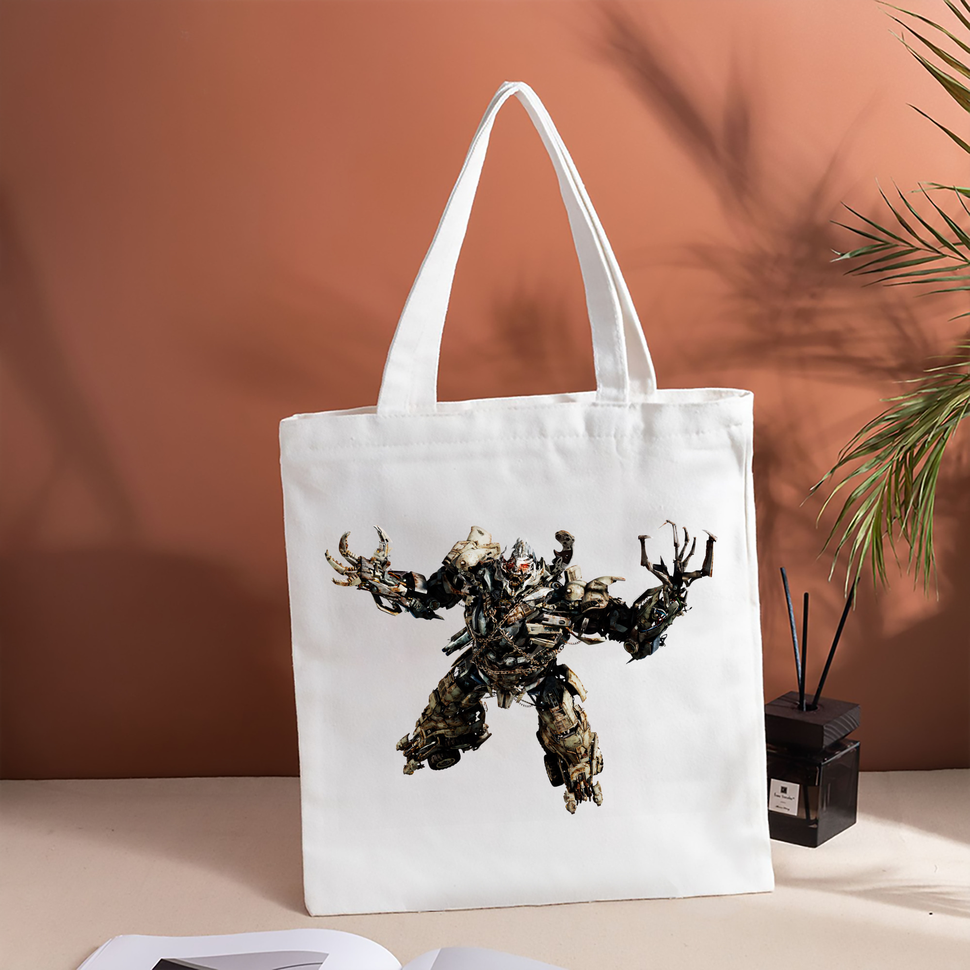 Transformers トランスフォーマー 縦型キャンバス生地手提げバッグ　トートバッグ