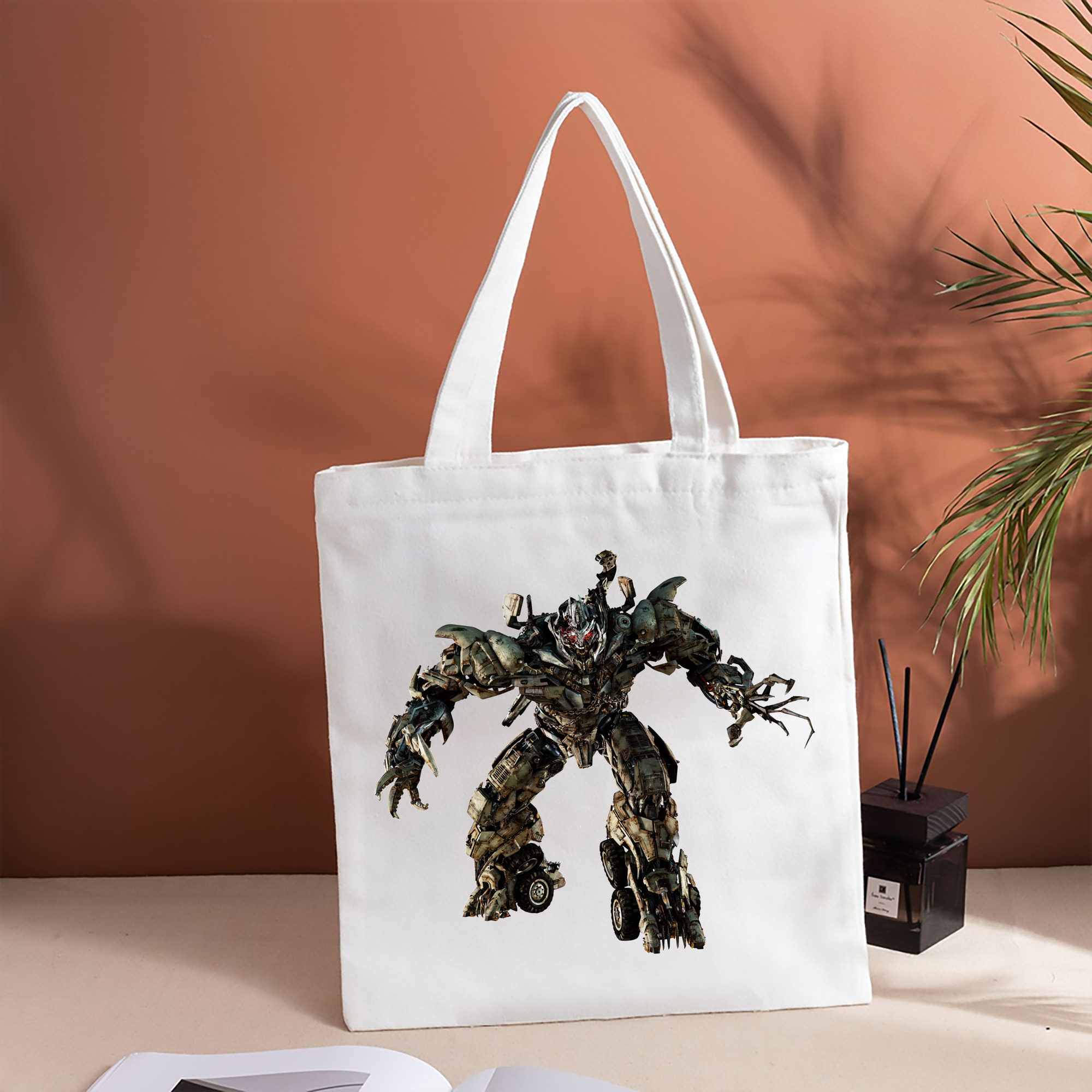 Transformers トランスフォーマー 縦型キャンバス生地手提げバッグ　トートバッグ