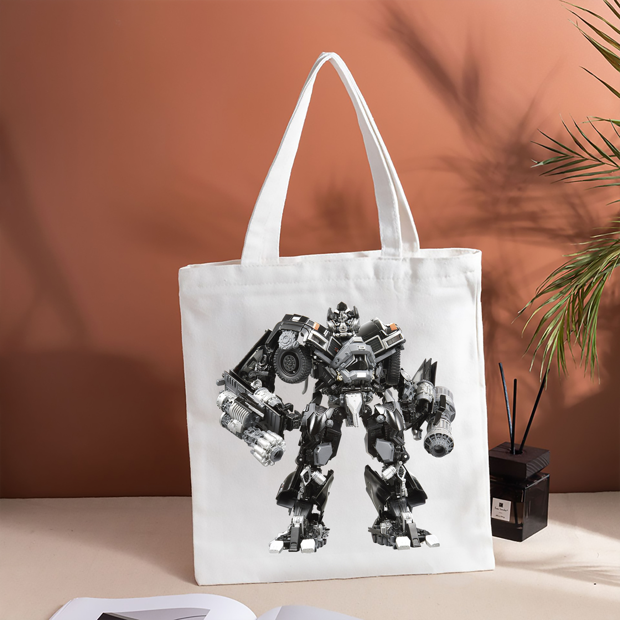 Transformers トランスフォーマー 縦型キャンバス生地手提げバッグ　トートバッグ