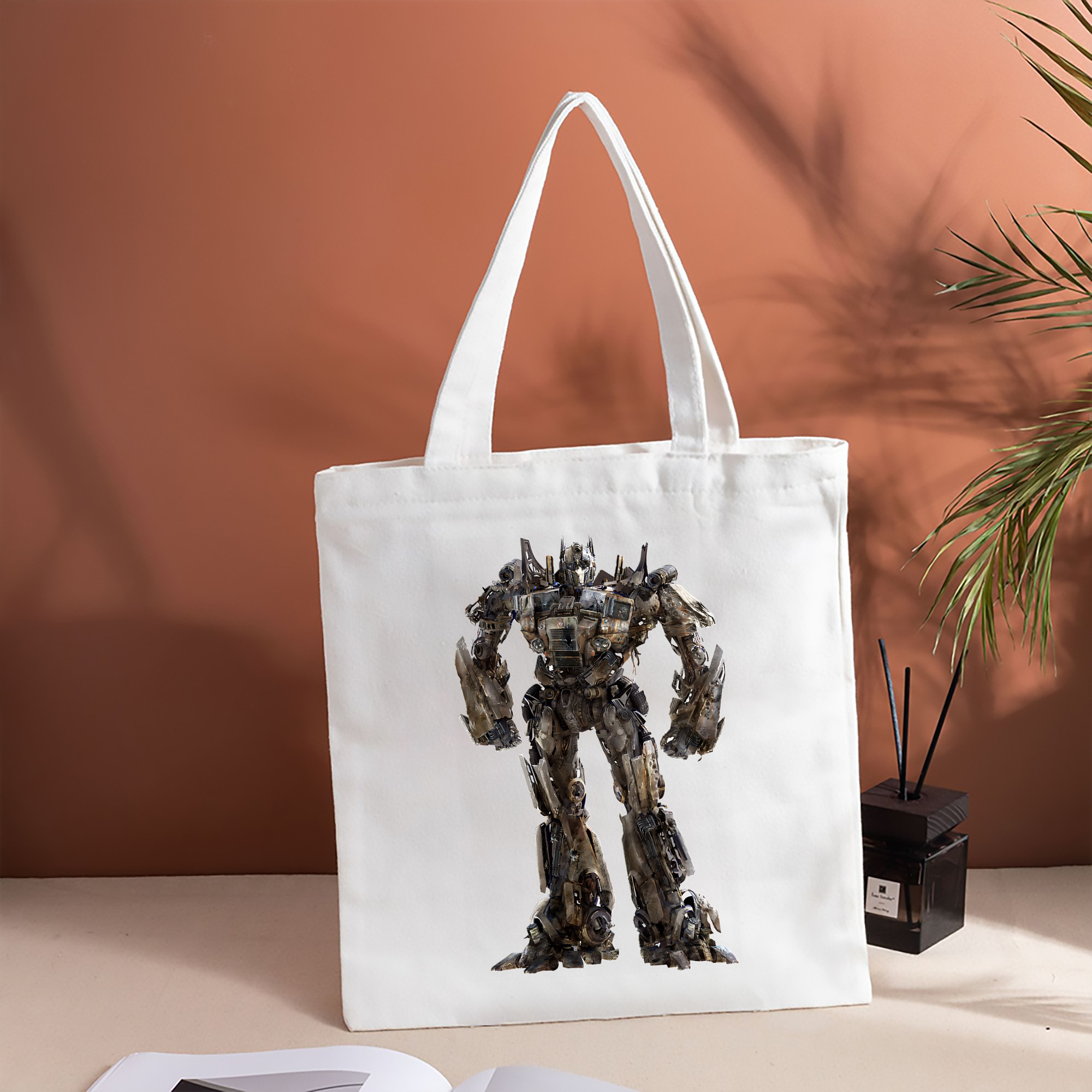 Transformers トランスフォーマー 縦型キャンバス生地手提げバッグ　トートバッグ