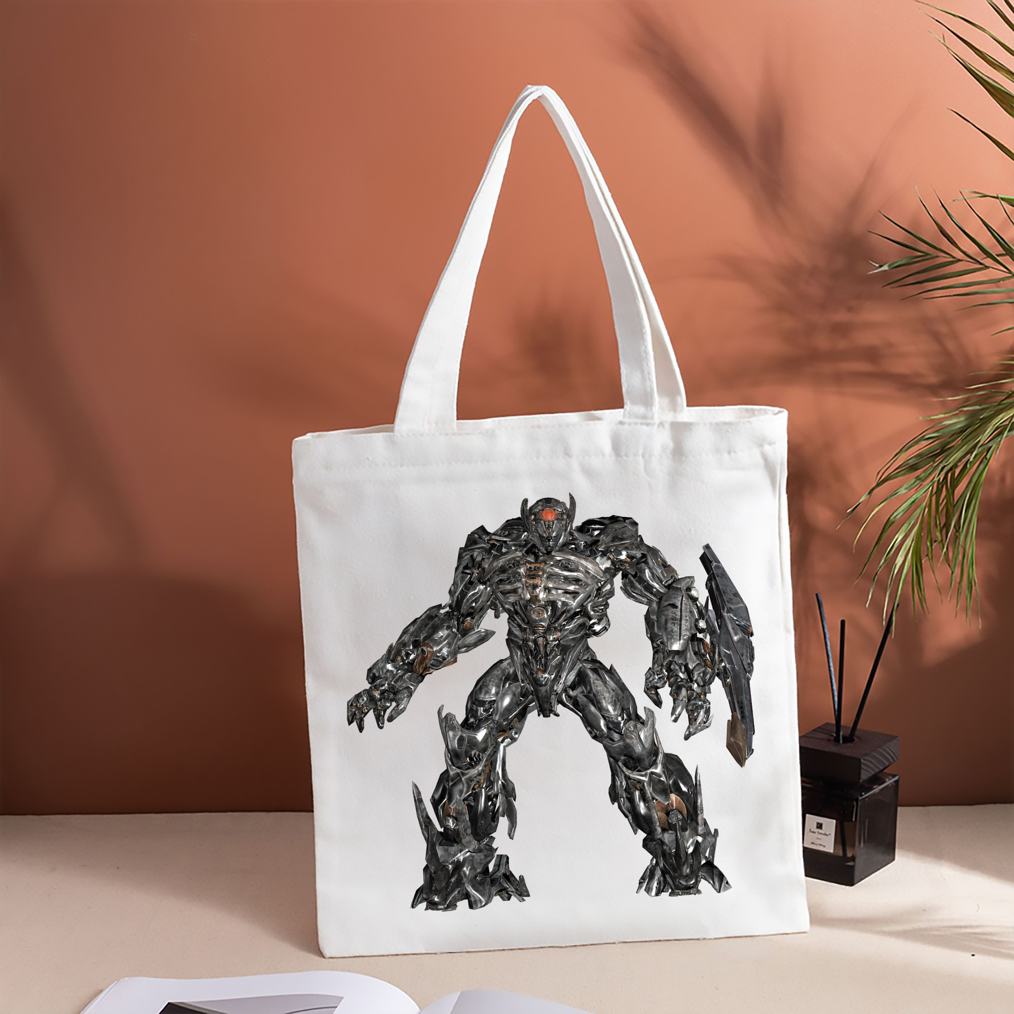 Transformers トランスフォーマー 縦型キャンバス生地手提げバッグ　トートバッグ
