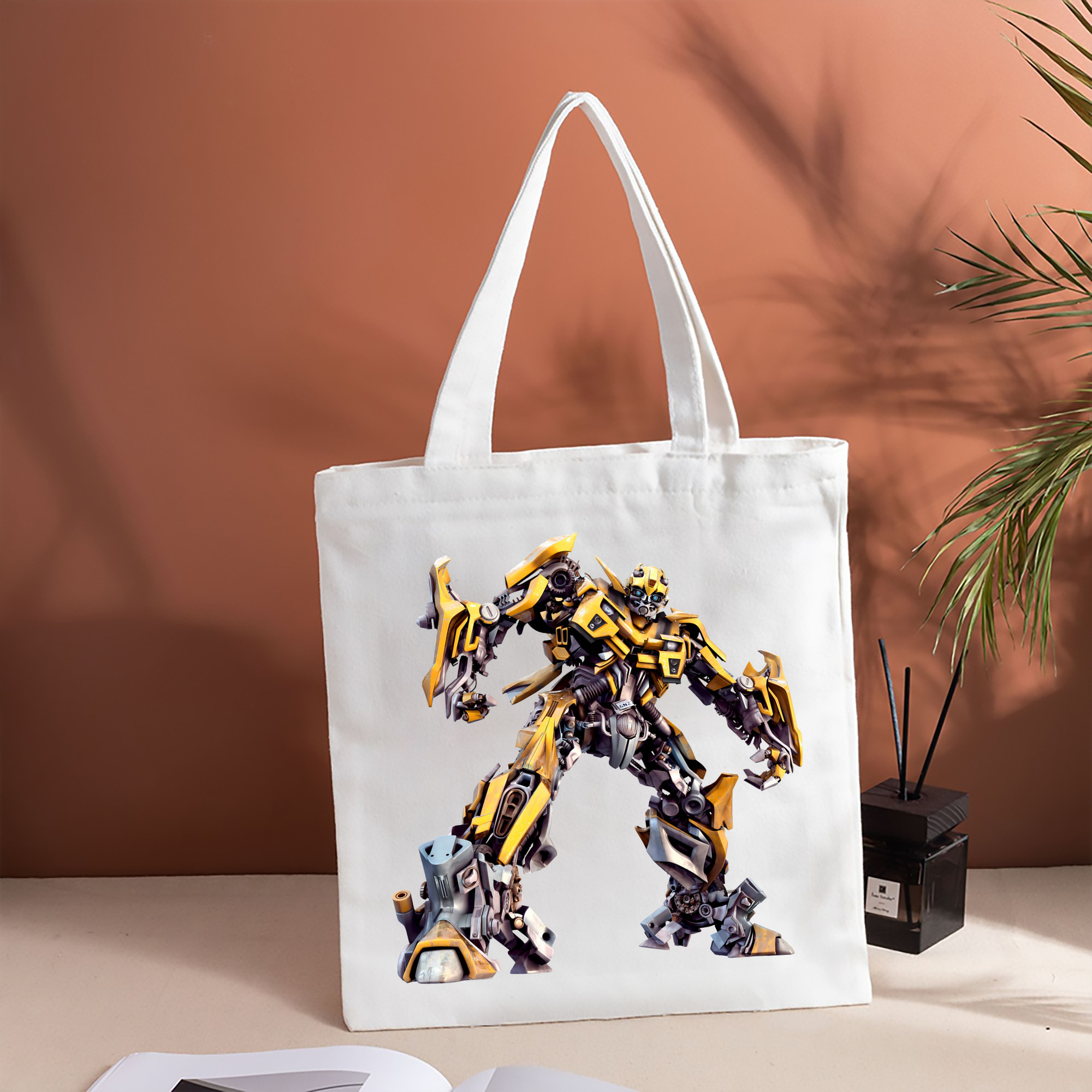 Transformers トランスフォーマー 縦型キャンバス生地手提げバッグ　トートバッグ