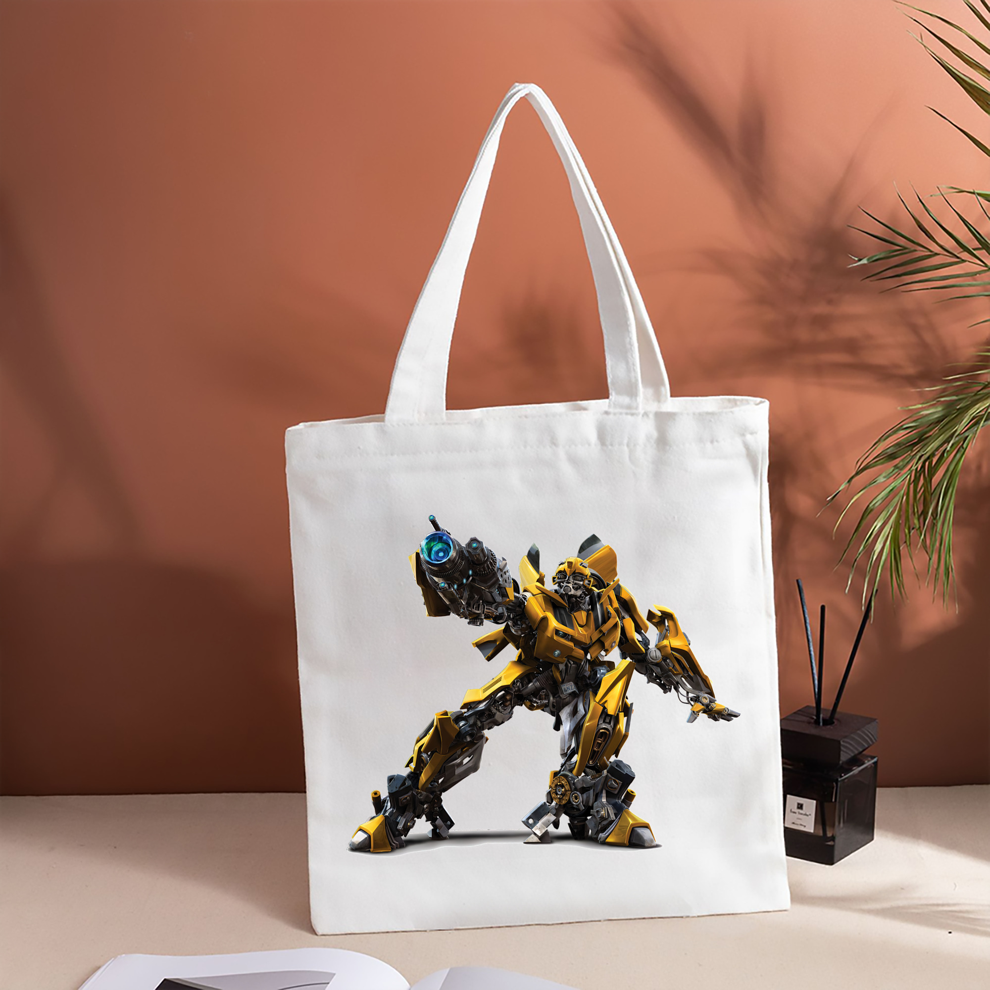 Transformers トランスフォーマー 縦型キャンバス生地手提げバッグ　トートバッグ