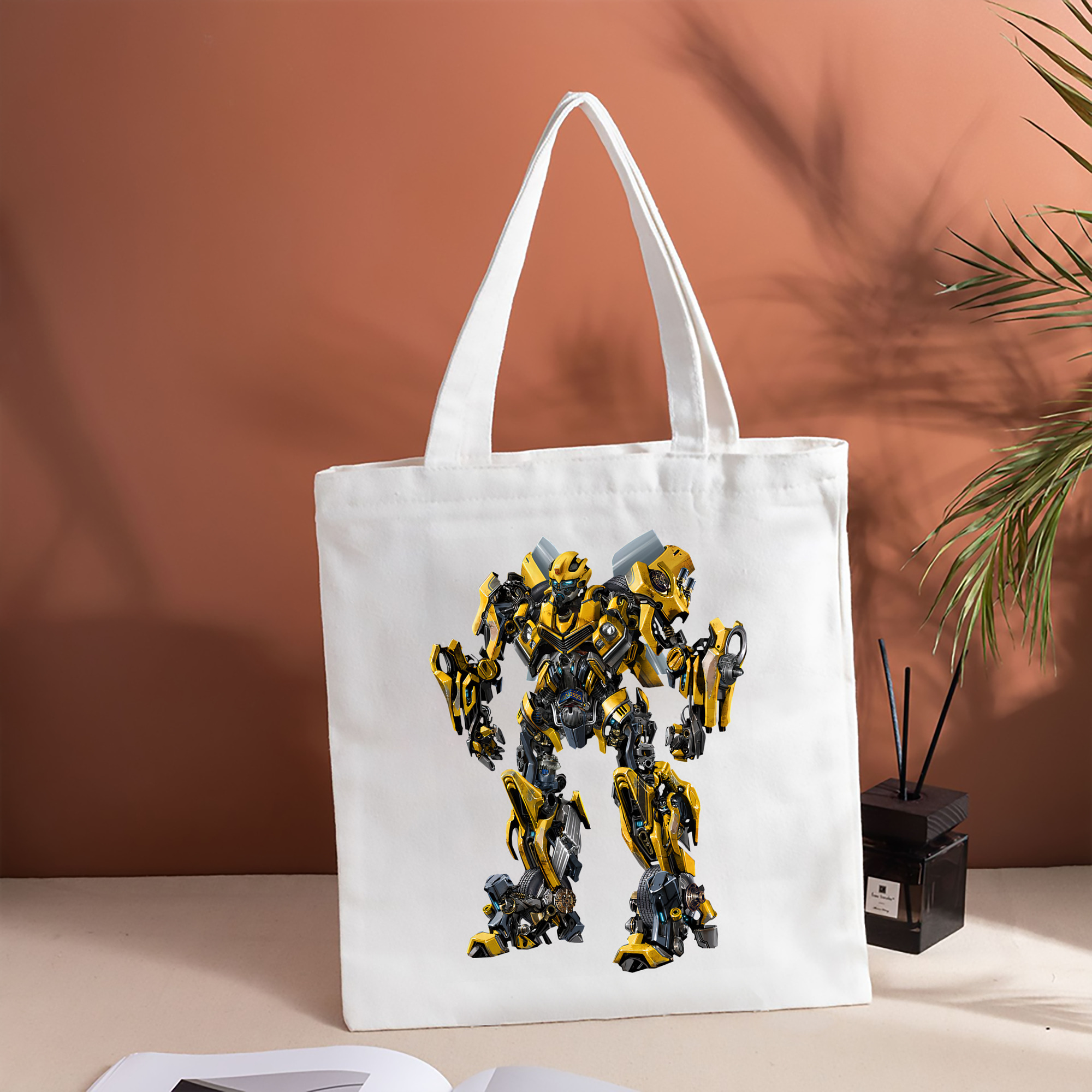 Transformers トランスフォーマー 縦型キャンバス生地手提げバッグ　トートバッグ
