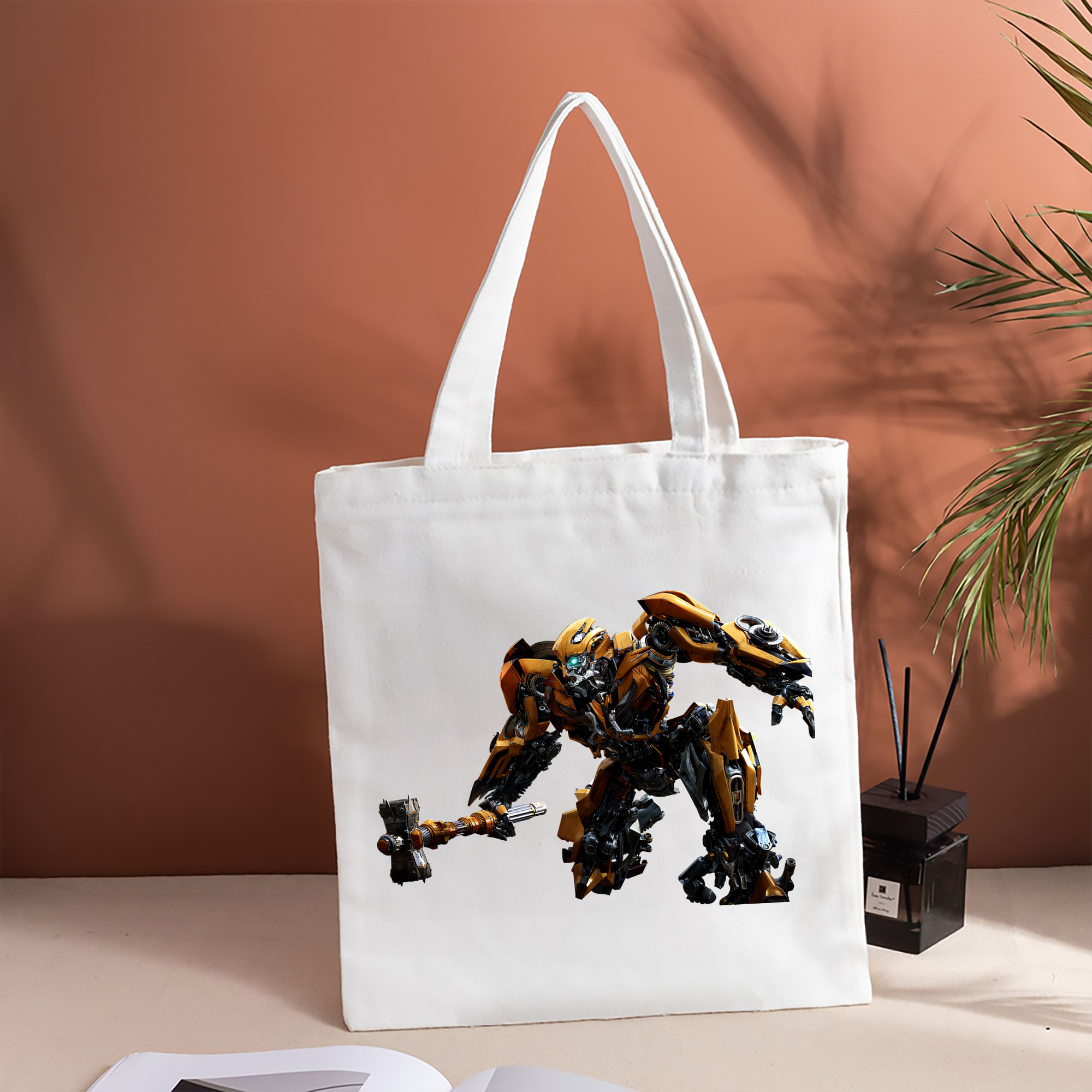 Transformers トランスフォーマー 縦型キャンバス生地手提げバッグ　トートバッグ