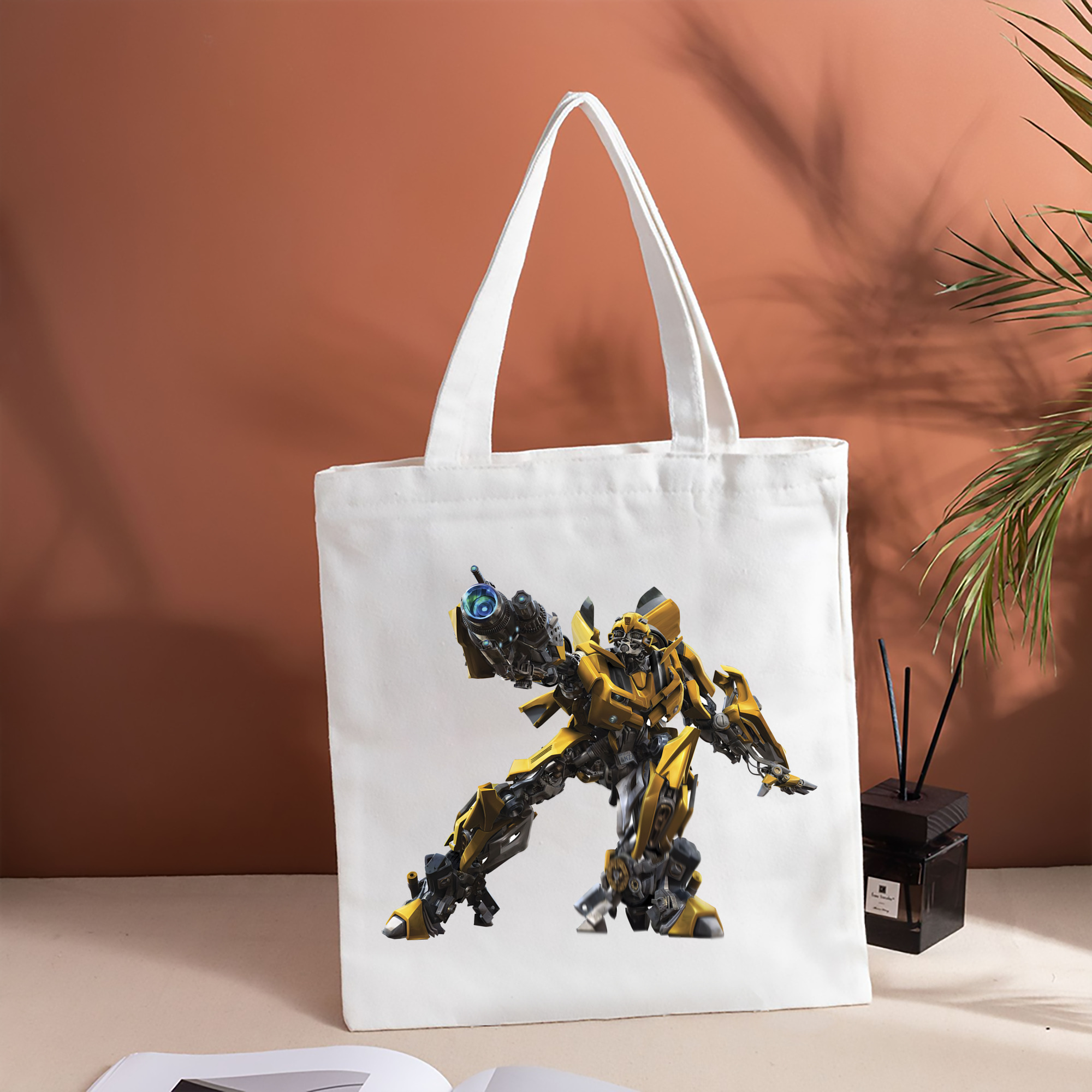 Transformers トランスフォーマー 縦型キャンバス生地手提げバッグ　トートバッグ