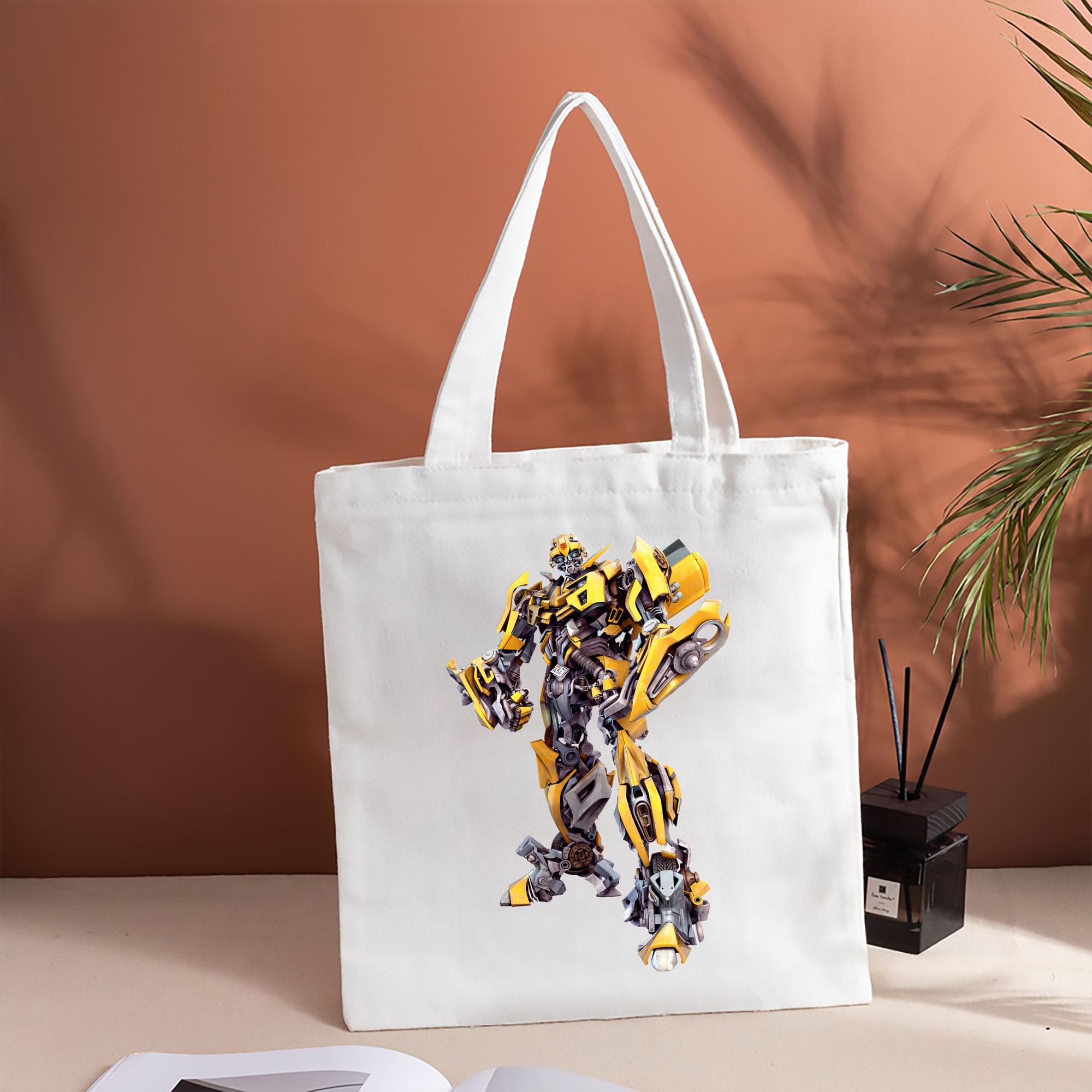 Transformers トランスフォーマー 縦型キャンバス生地手提げバッグ　トートバッグ