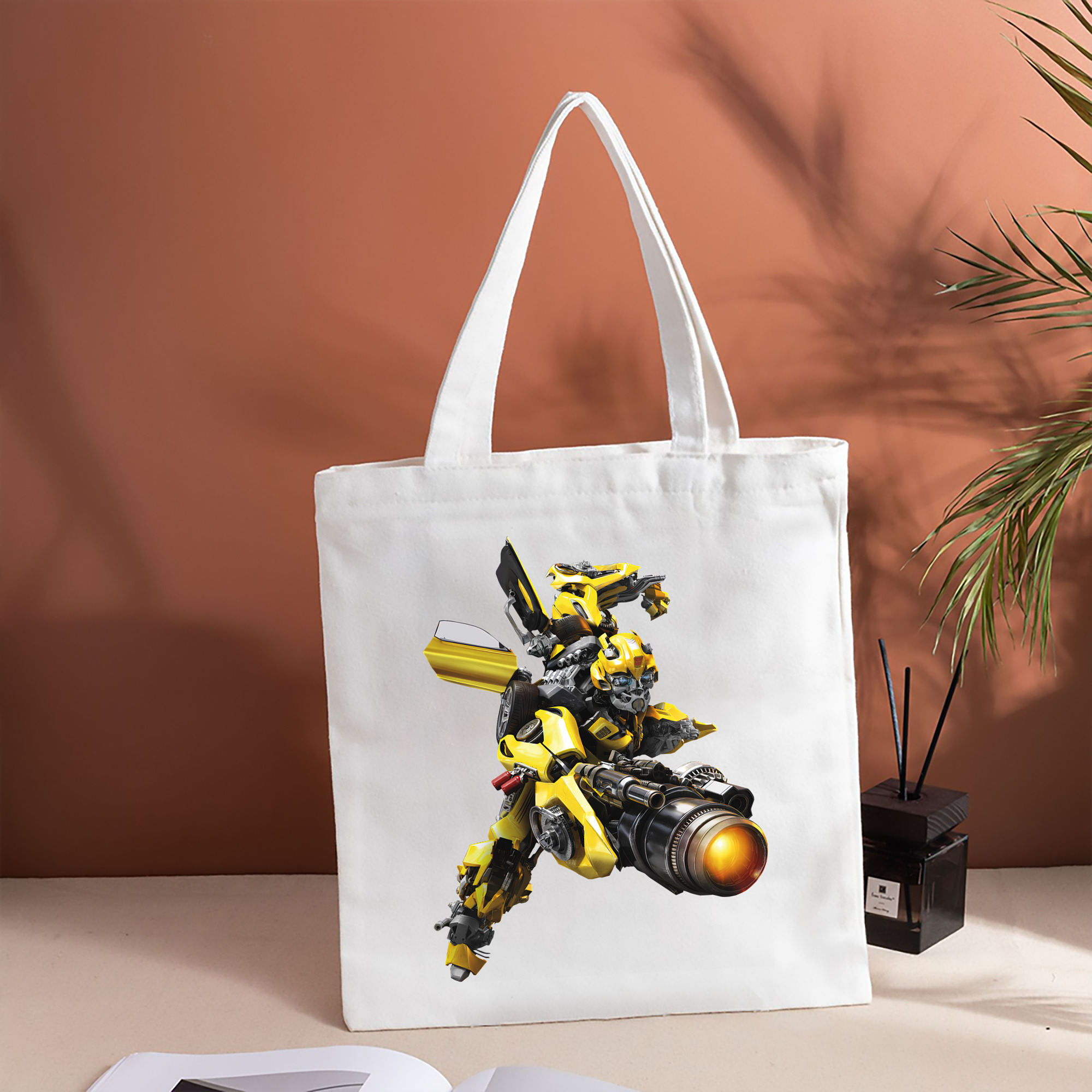 Transformers トランスフォーマー 縦型キャンバス生地手提げバッグ　トートバッグ