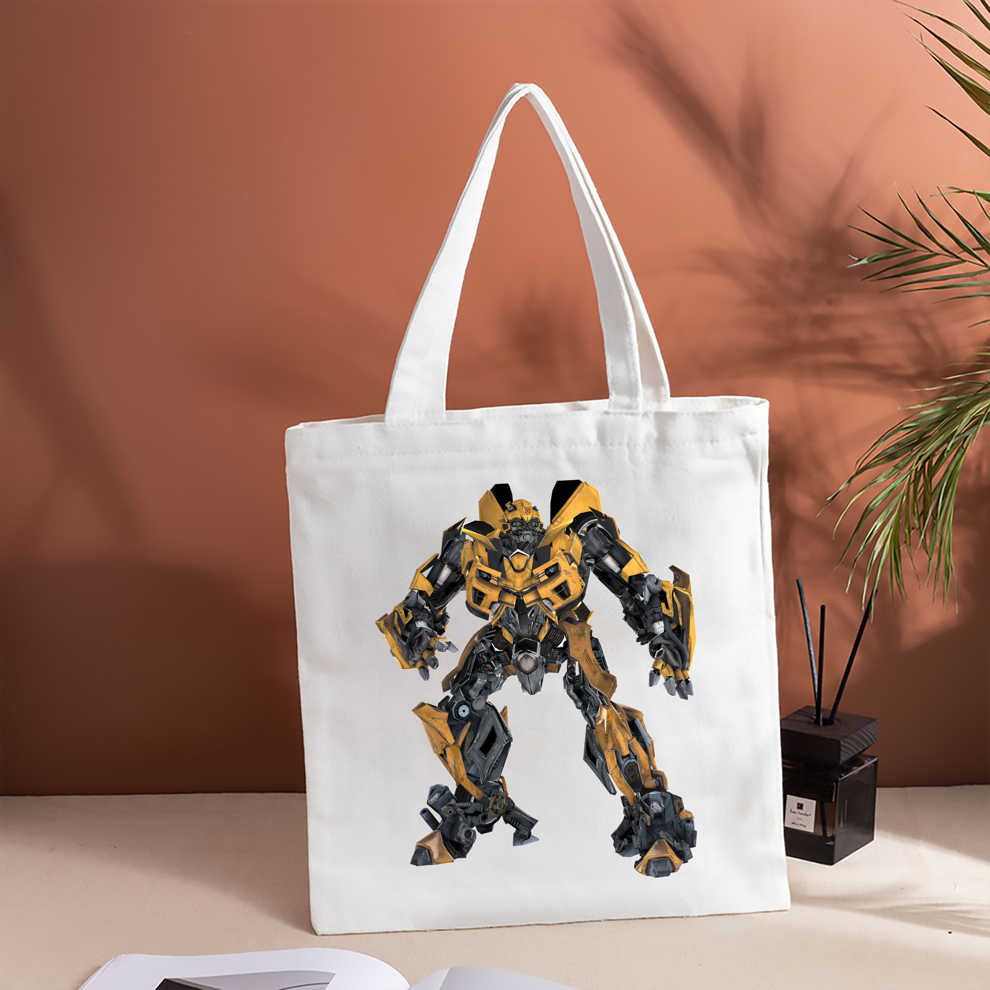 Transformers トランスフォーマー 縦型キャンバス生地手提げバッグ　トートバッグ