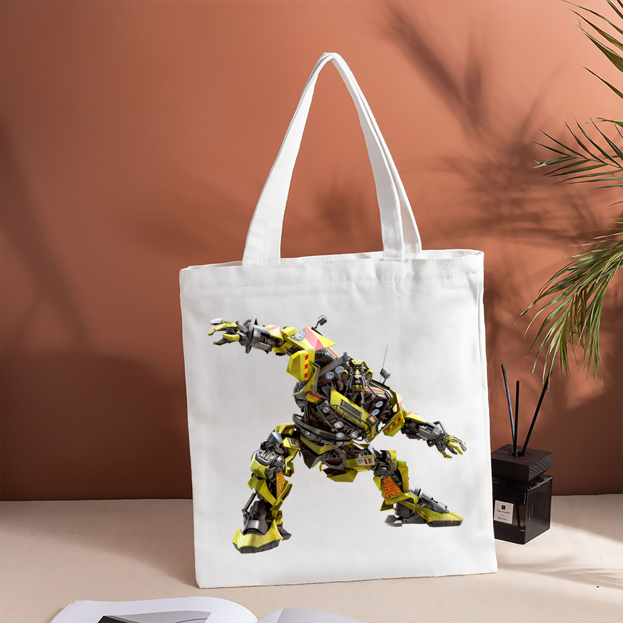 Transformers トランスフォーマー 縦型キャンバス生地手提げバッグ　トートバッグ