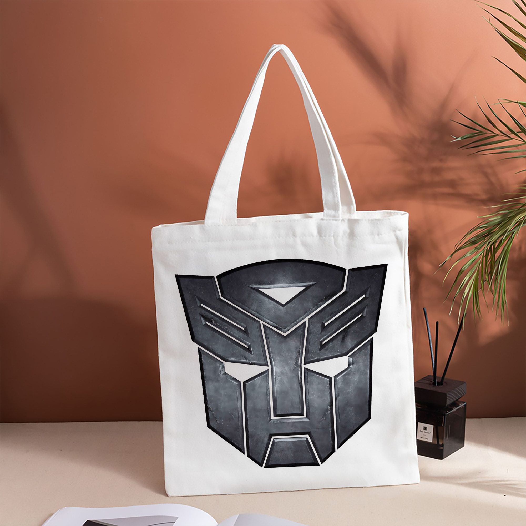 Transformers トランスフォーマー 縦型キャンバス生地手提げバッグ　トートバッグ