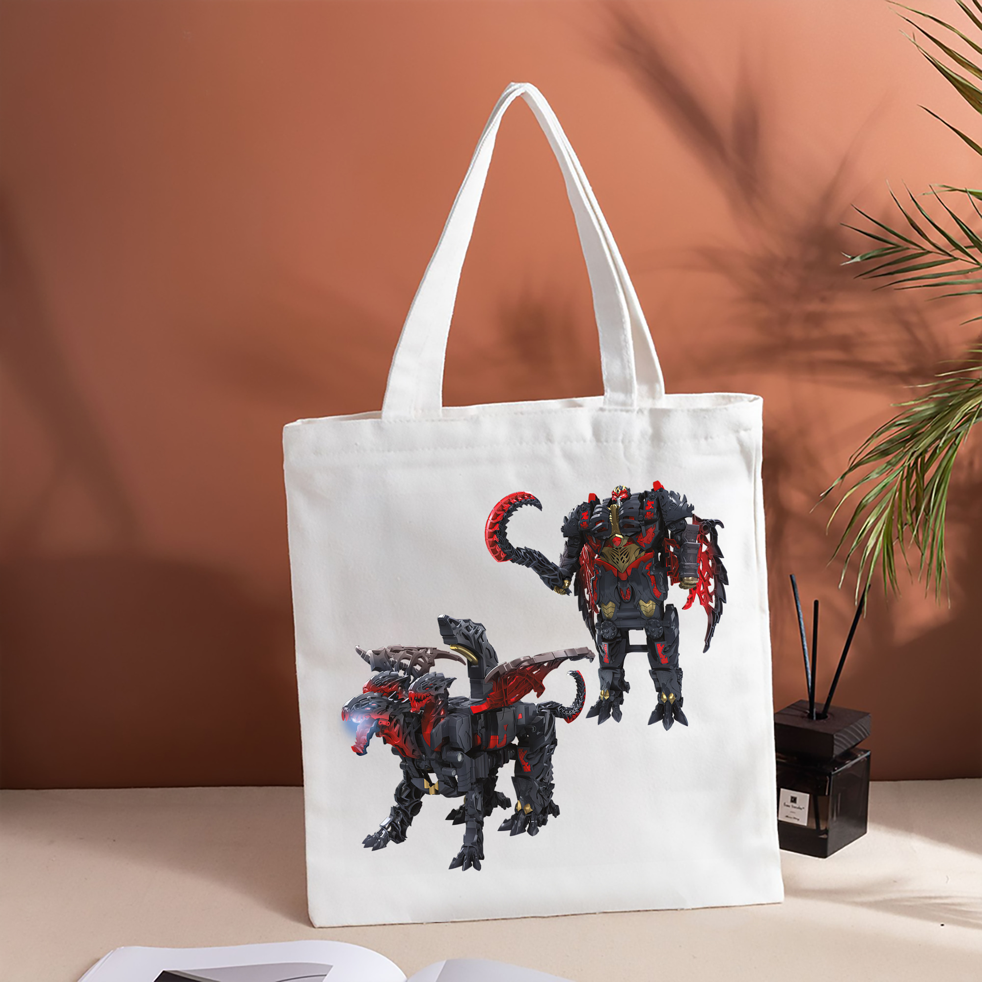 Transformers トランスフォーマー 縦型キャンバス生地手提げバッグ　トートバッグ