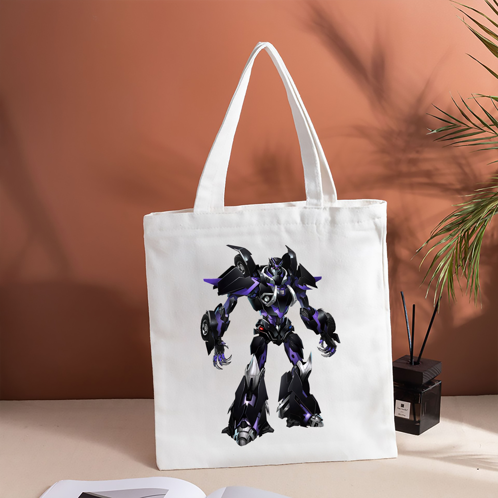 Transformers トランスフォーマー 縦型キャンバス生地手提げバッグ　トートバッグ