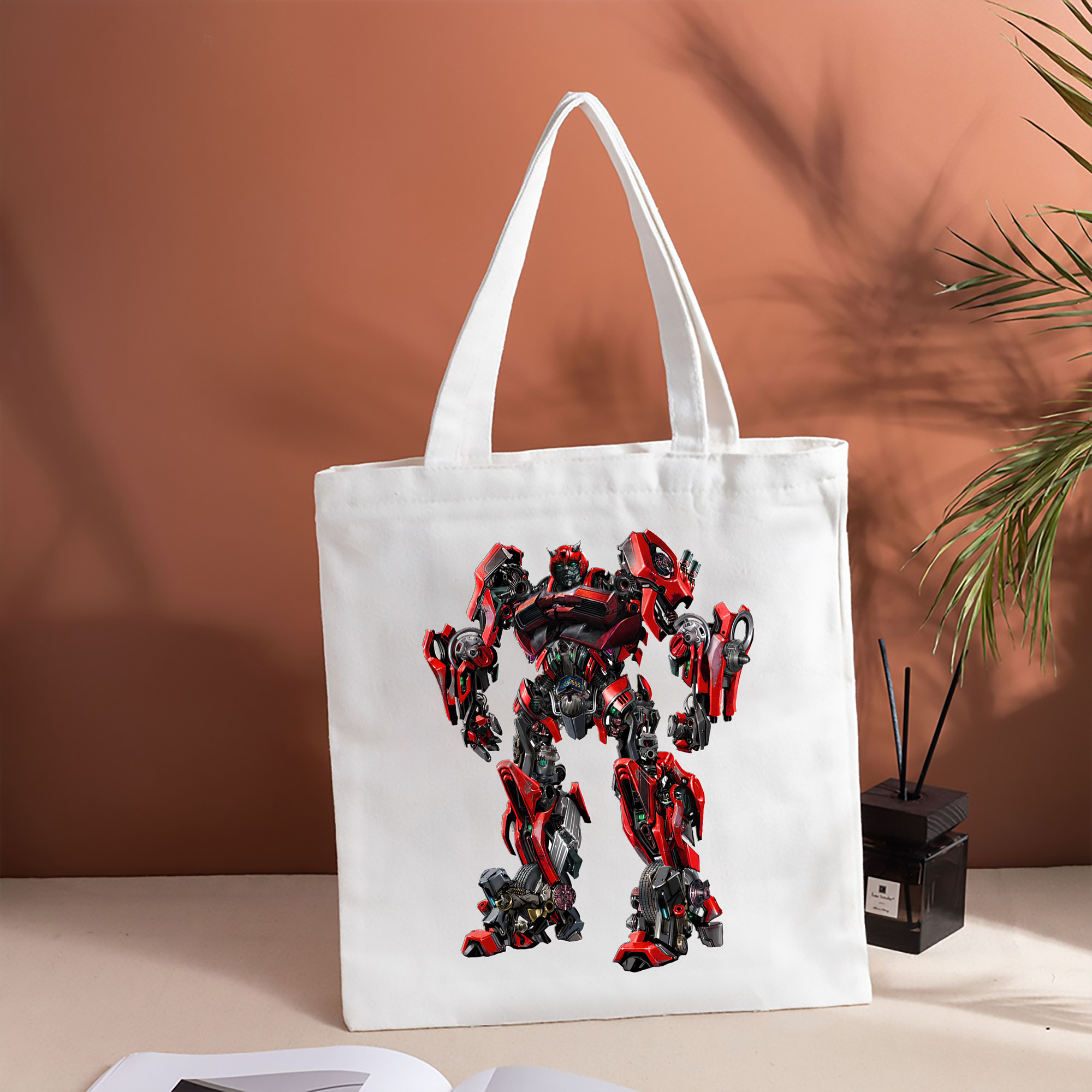 Transformers トランスフォーマー 縦型キャンバス生地手提げバッグ　トートバッグ