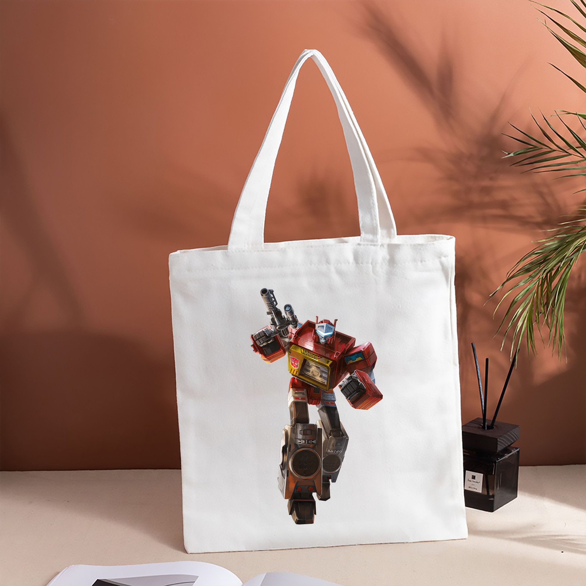 Transformers トランスフォーマー 縦型キャンバス生地手提げバッグ　トートバッグ